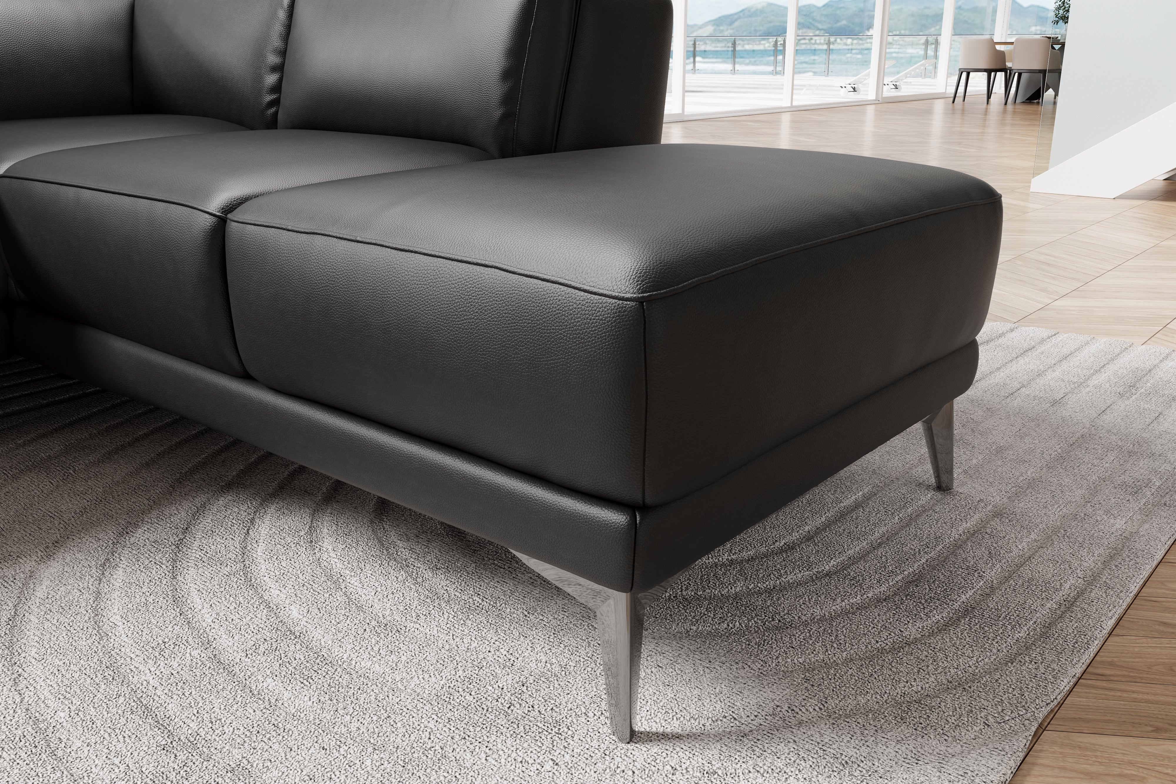 Pista Leather Reclining Sectional Lounge - Image 104