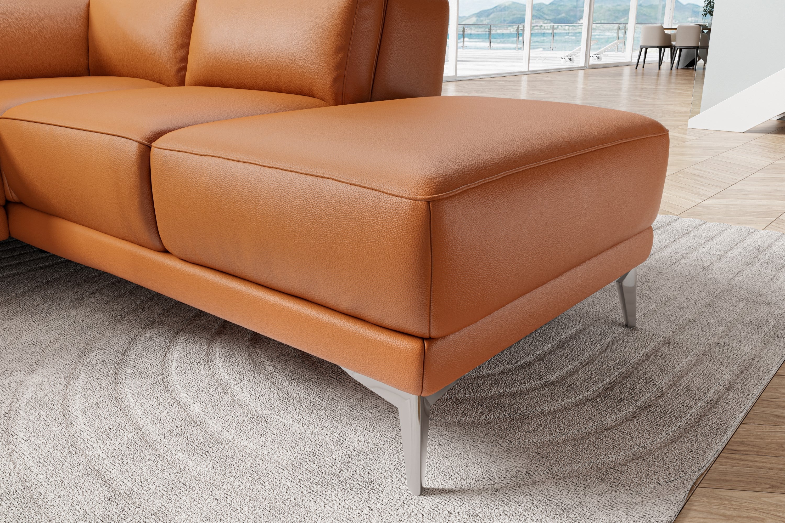 Pista Leather Reclining Sectional Lounge - Image 17