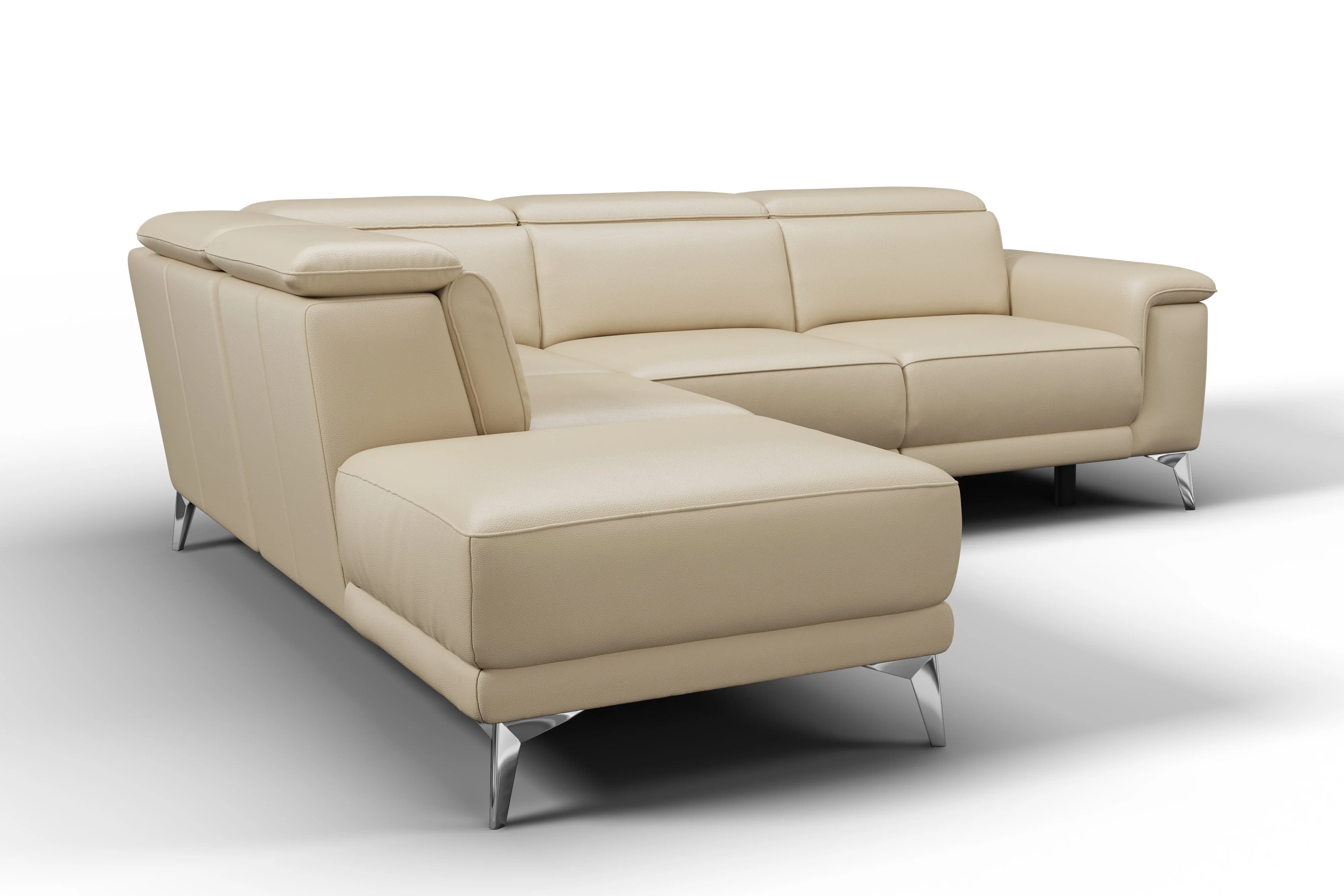 Pista Leather Reclining Sectional Lounge - Image 29