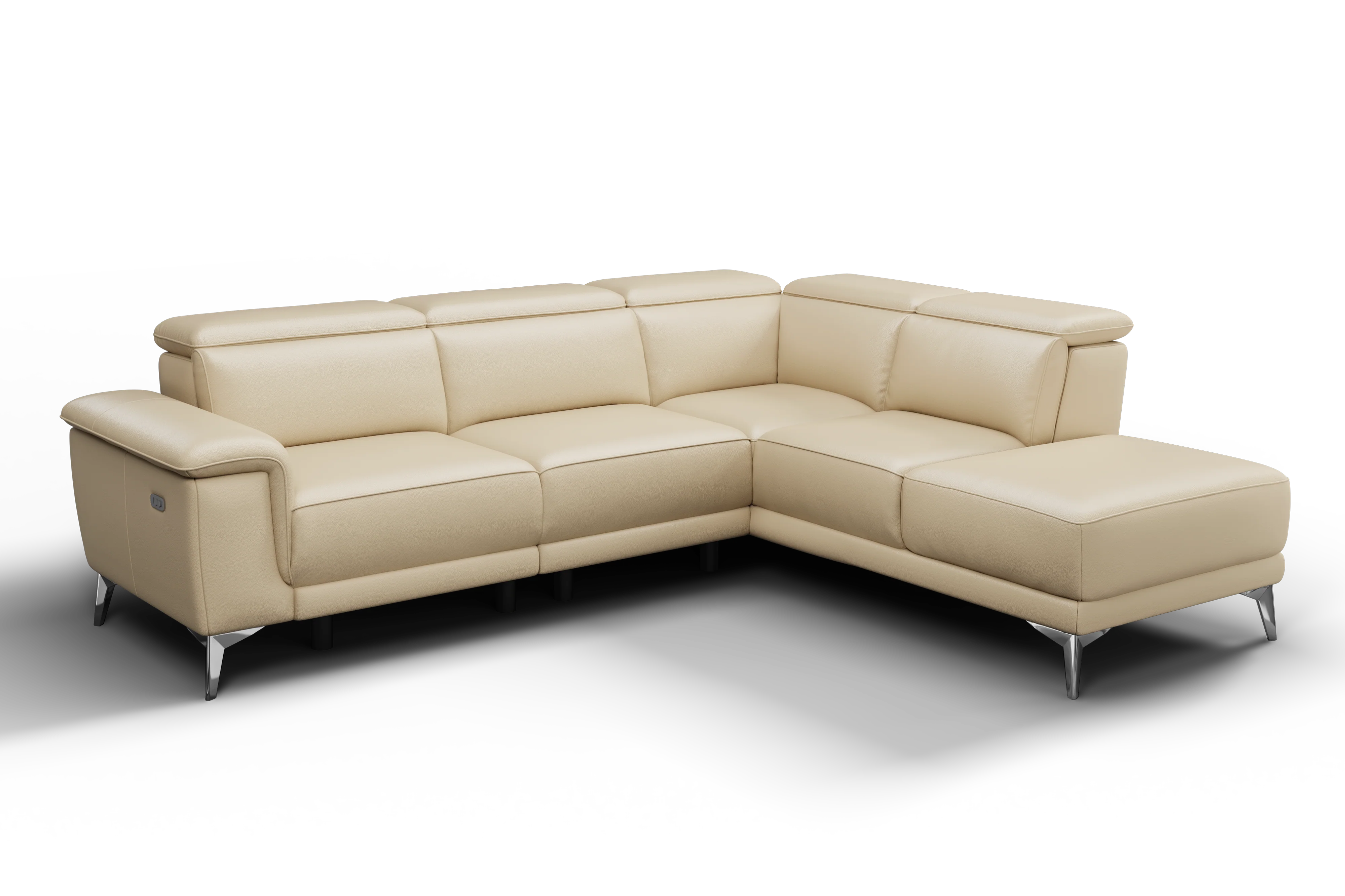 Pista Leather Reclining Sectional Lounge - Image 35