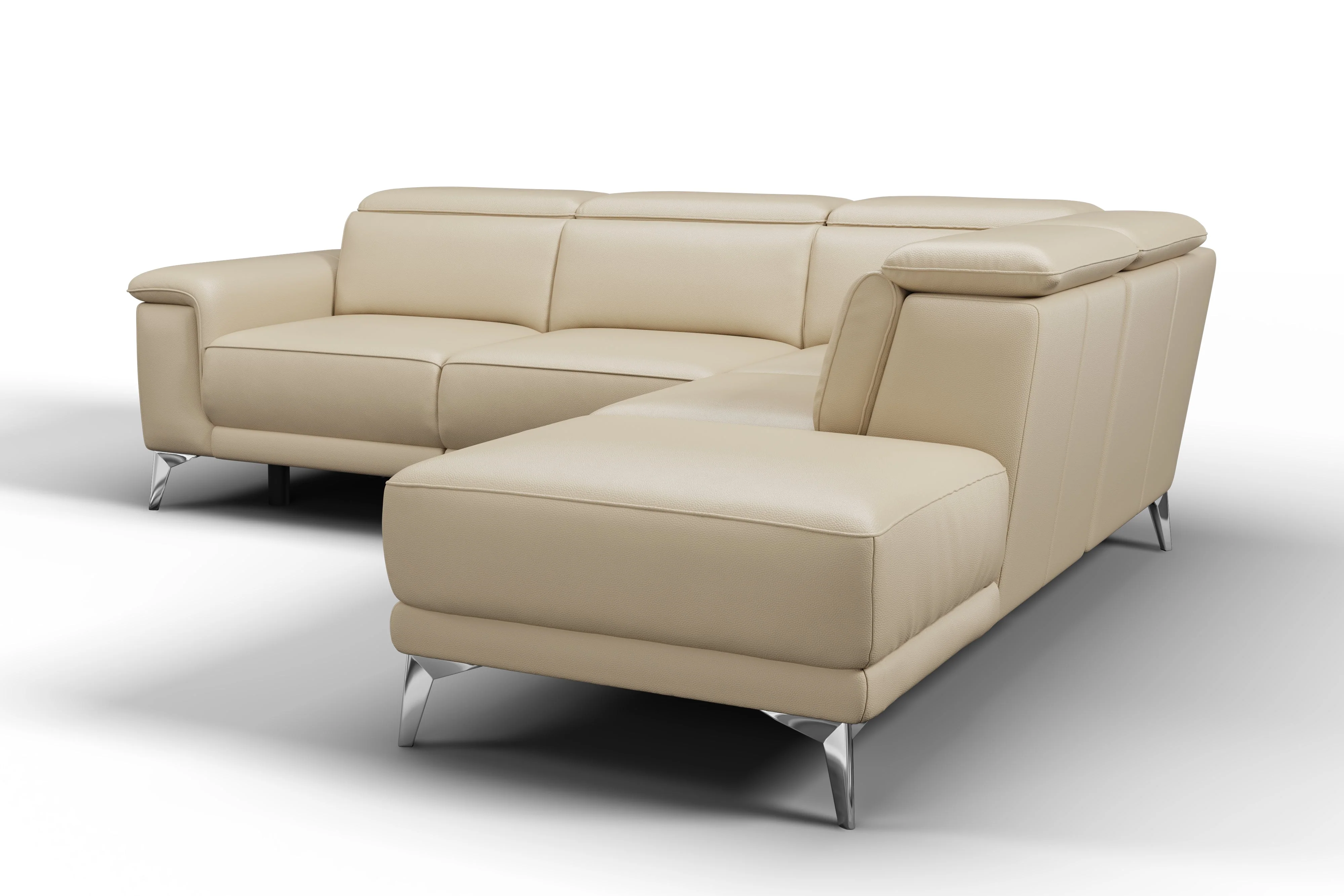 Pista Leather Reclining Sectional Lounge - Image 41