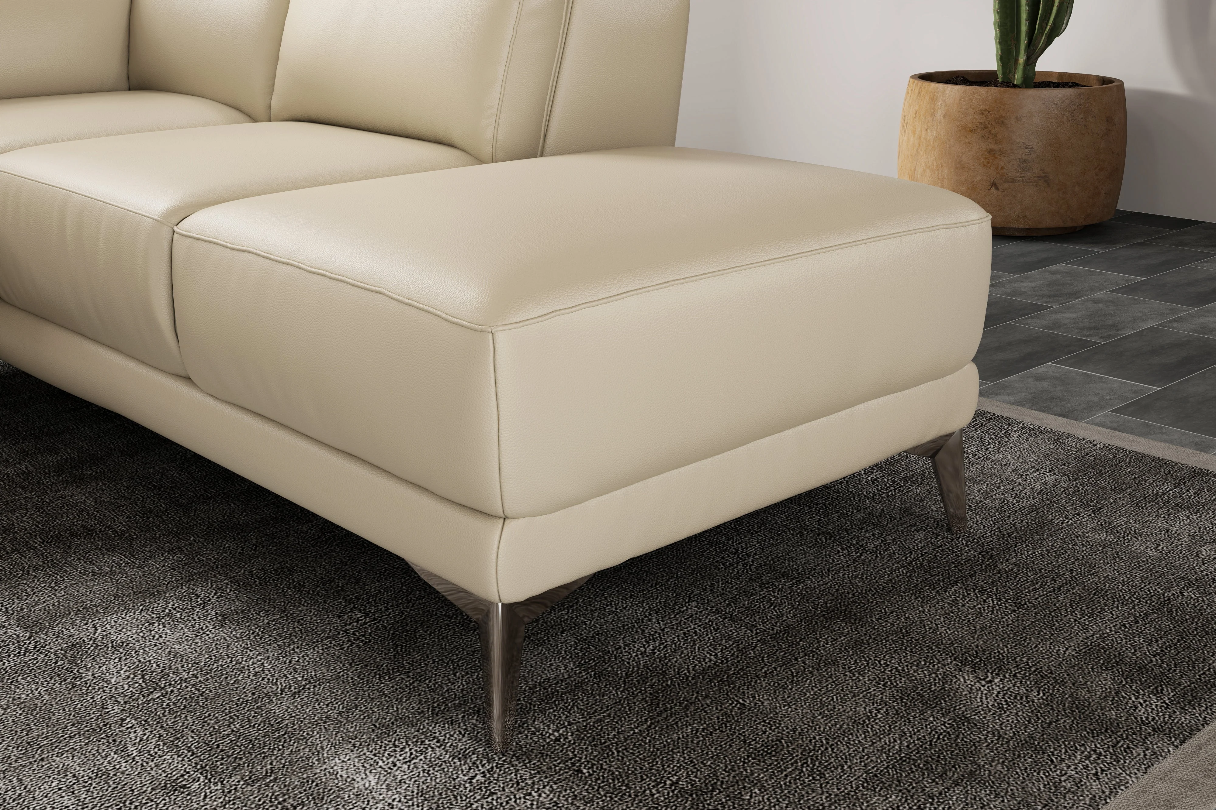Pista Leather Reclining Sectional Lounge - Image 44