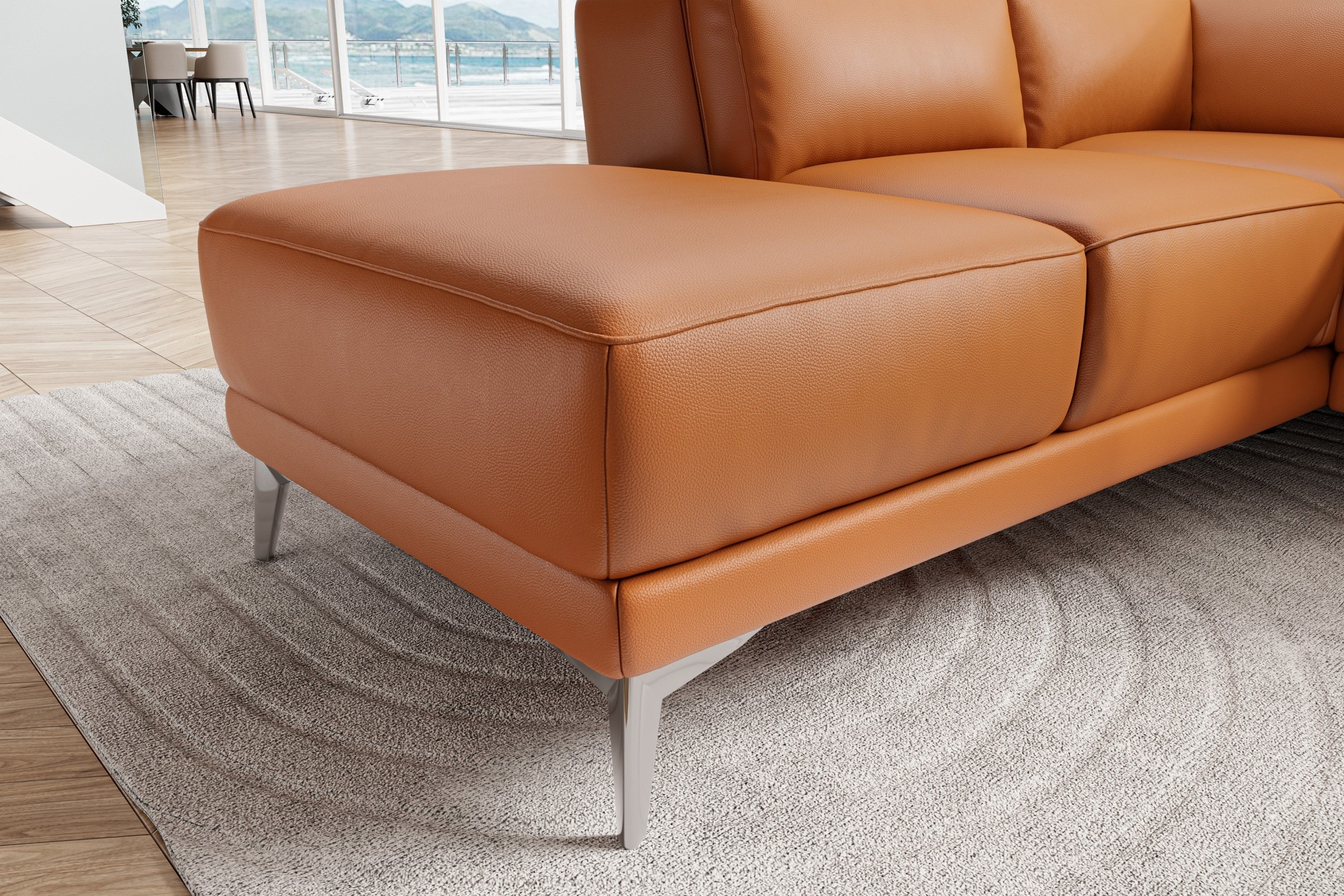 Pista Leather Reclining Sectional Lounge - Image 6