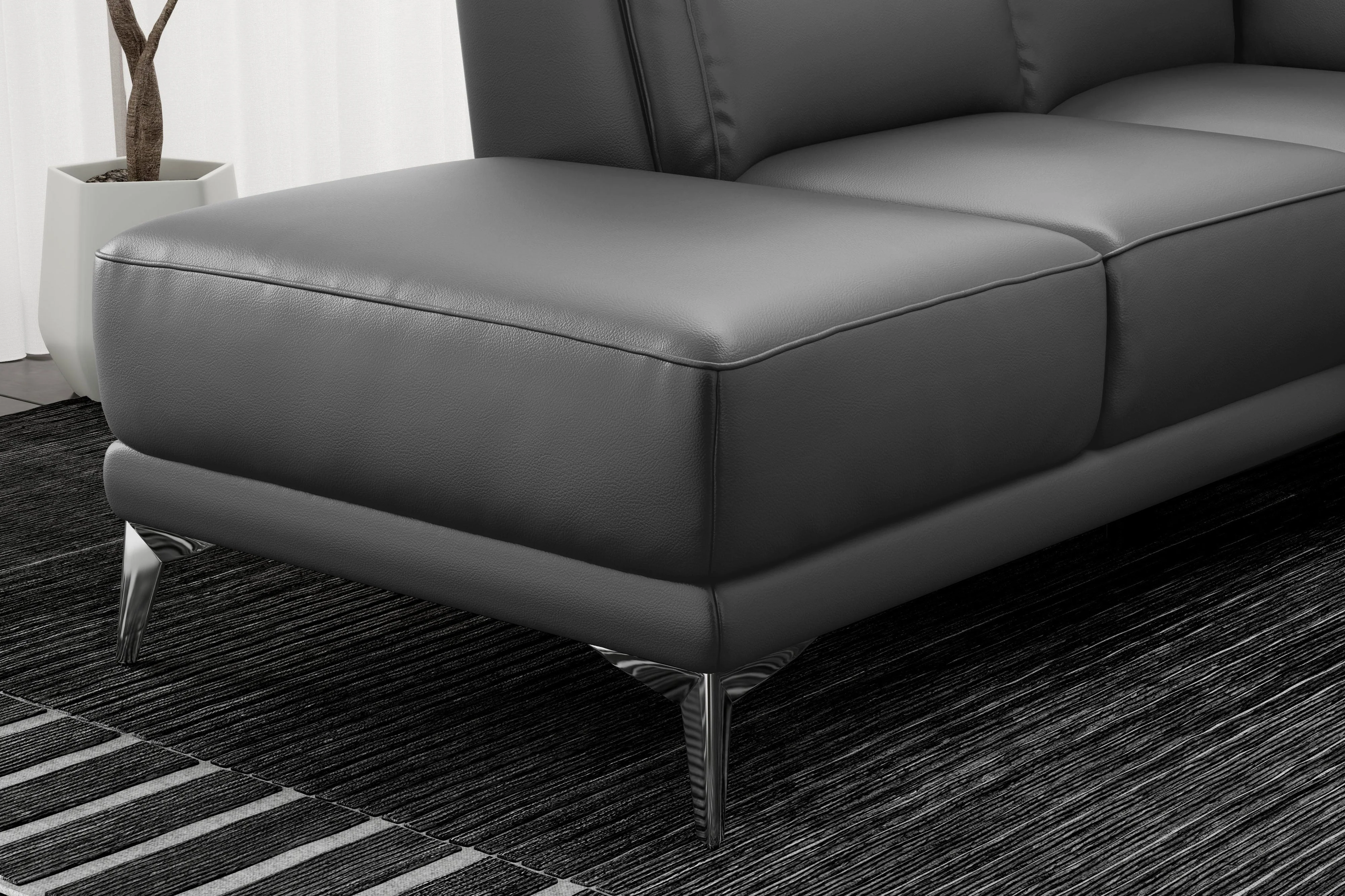 Pista Leather Reclining Sectional Lounge - Image 65