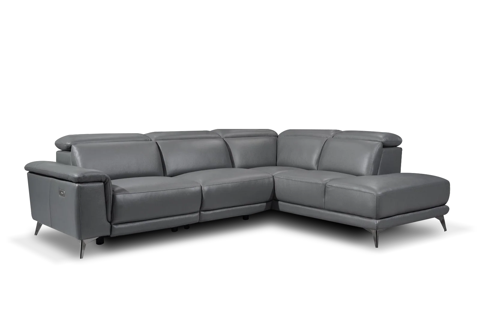 Pista Leather Reclining Sectional Lounge - Image 66