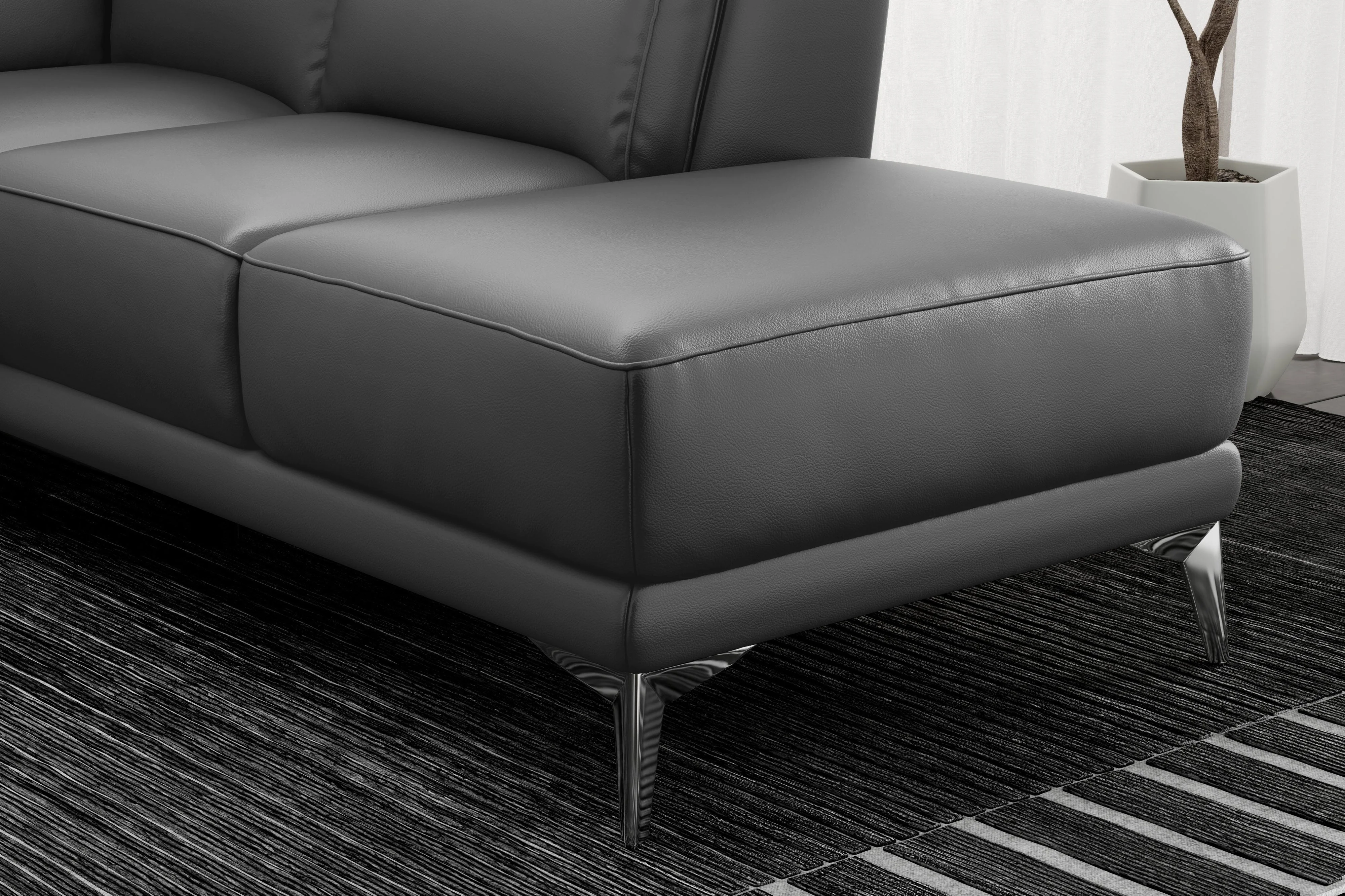 Pista Leather Reclining Sectional Lounge - Image 80