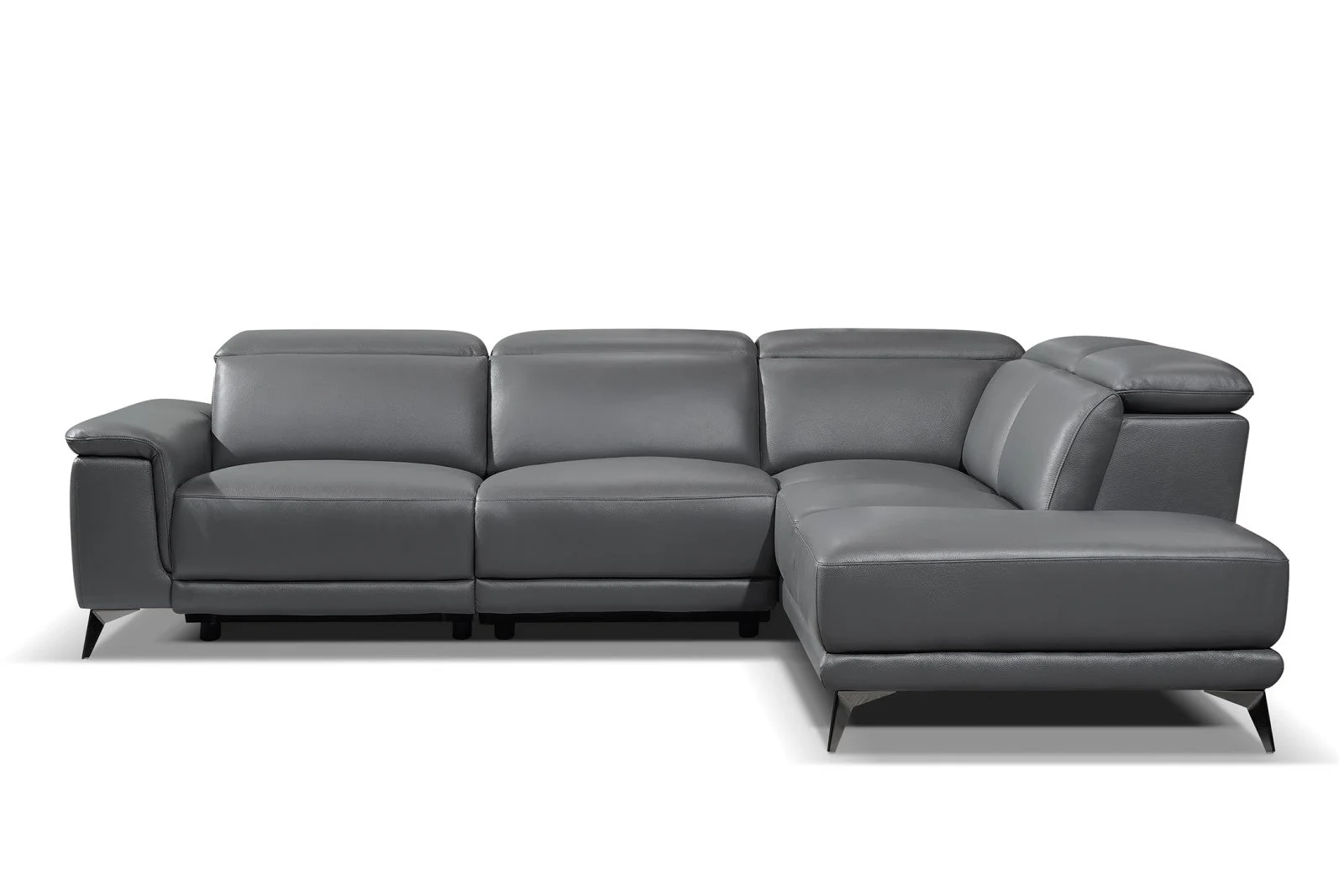 Pista Leather Reclining Sectional Lounge - Image 81