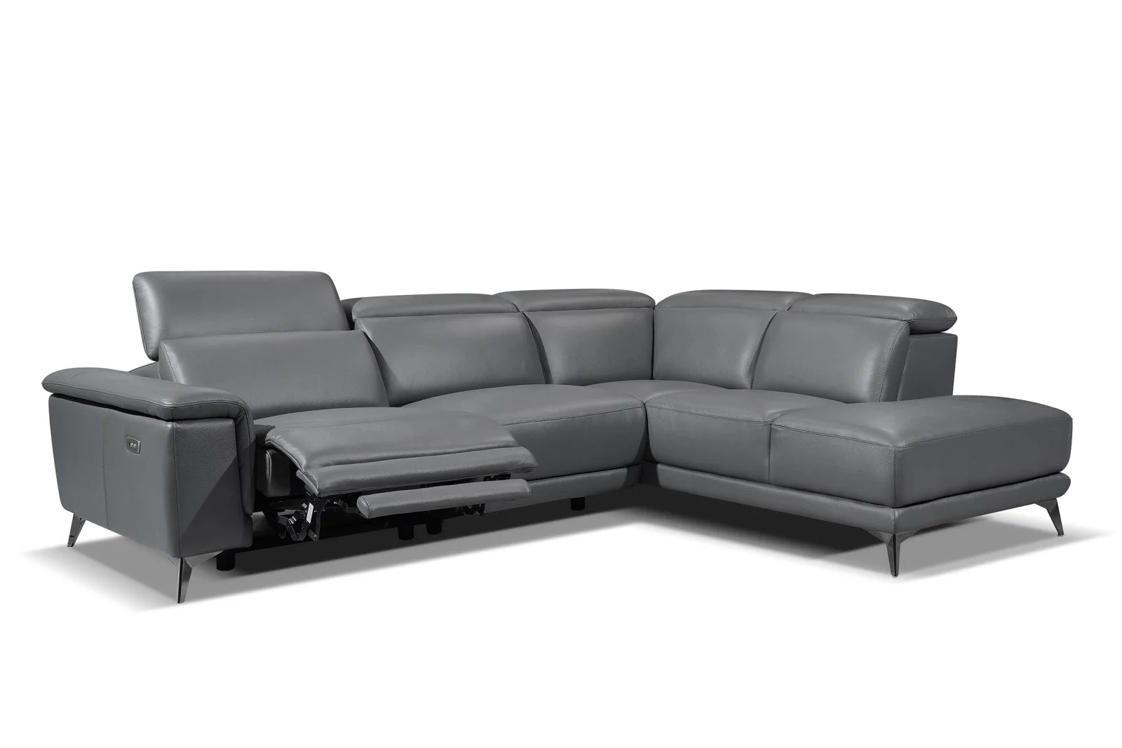 Pista Leather Reclining Sectional Lounge - Image 82