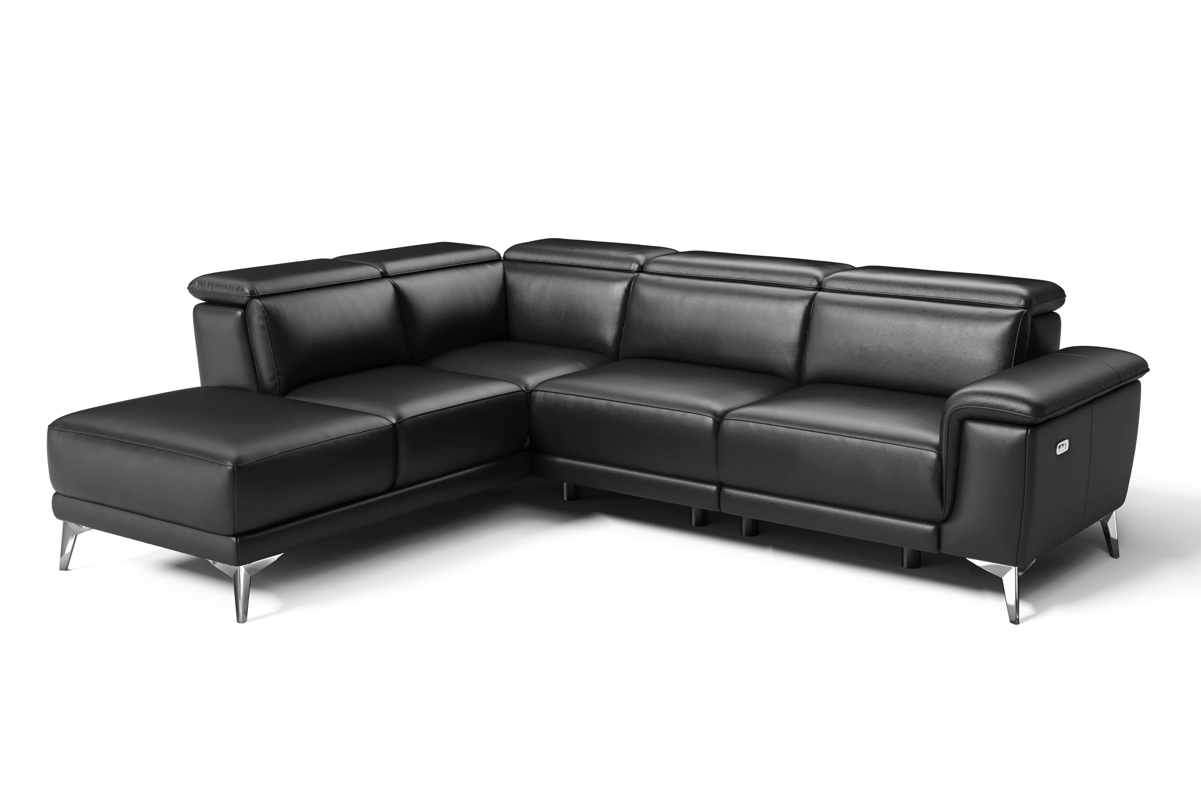 Pista Leather Reclining Sectional Lounge - Image 86