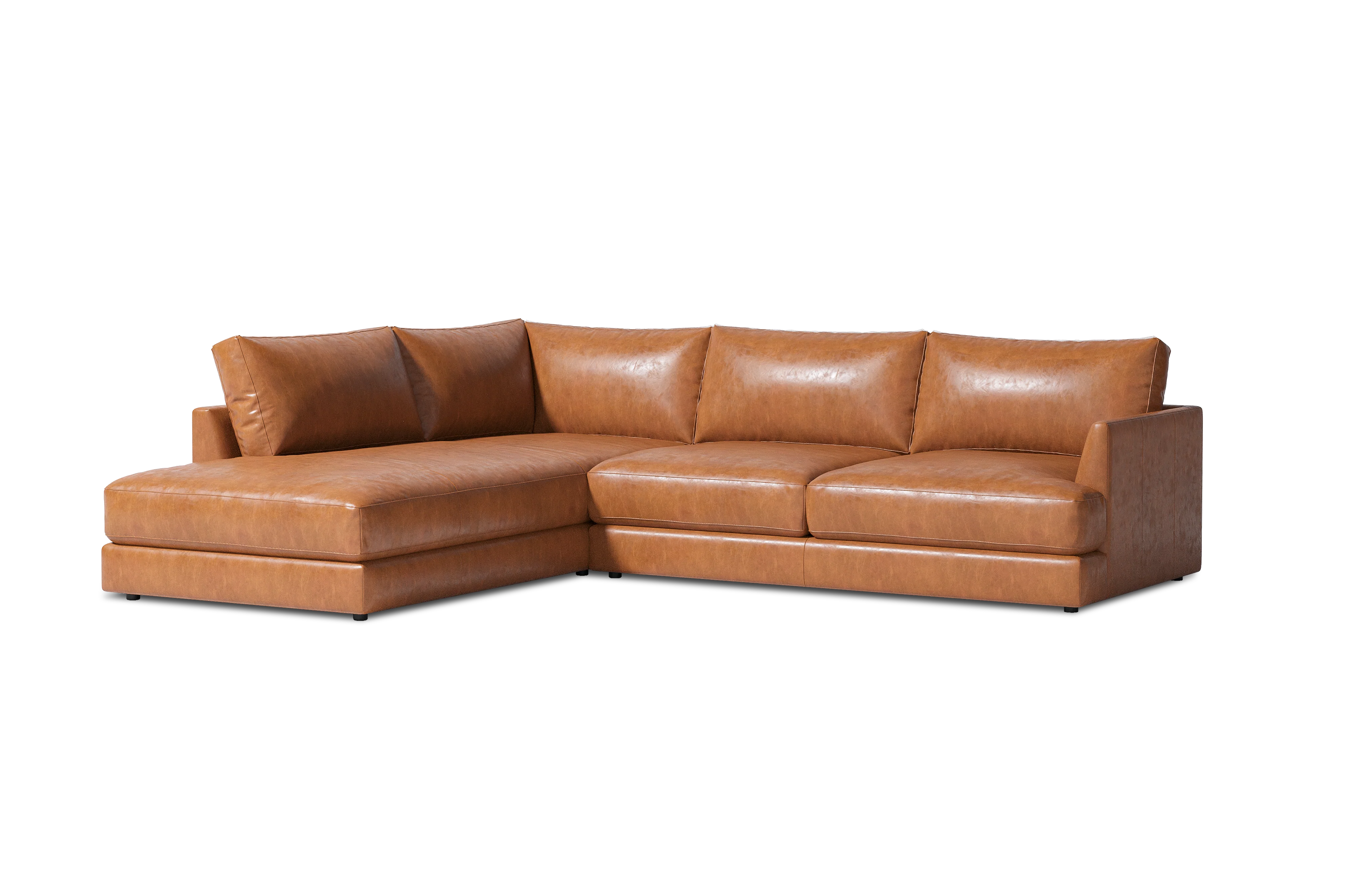Serena Leather Sectional Lounge - Image 18