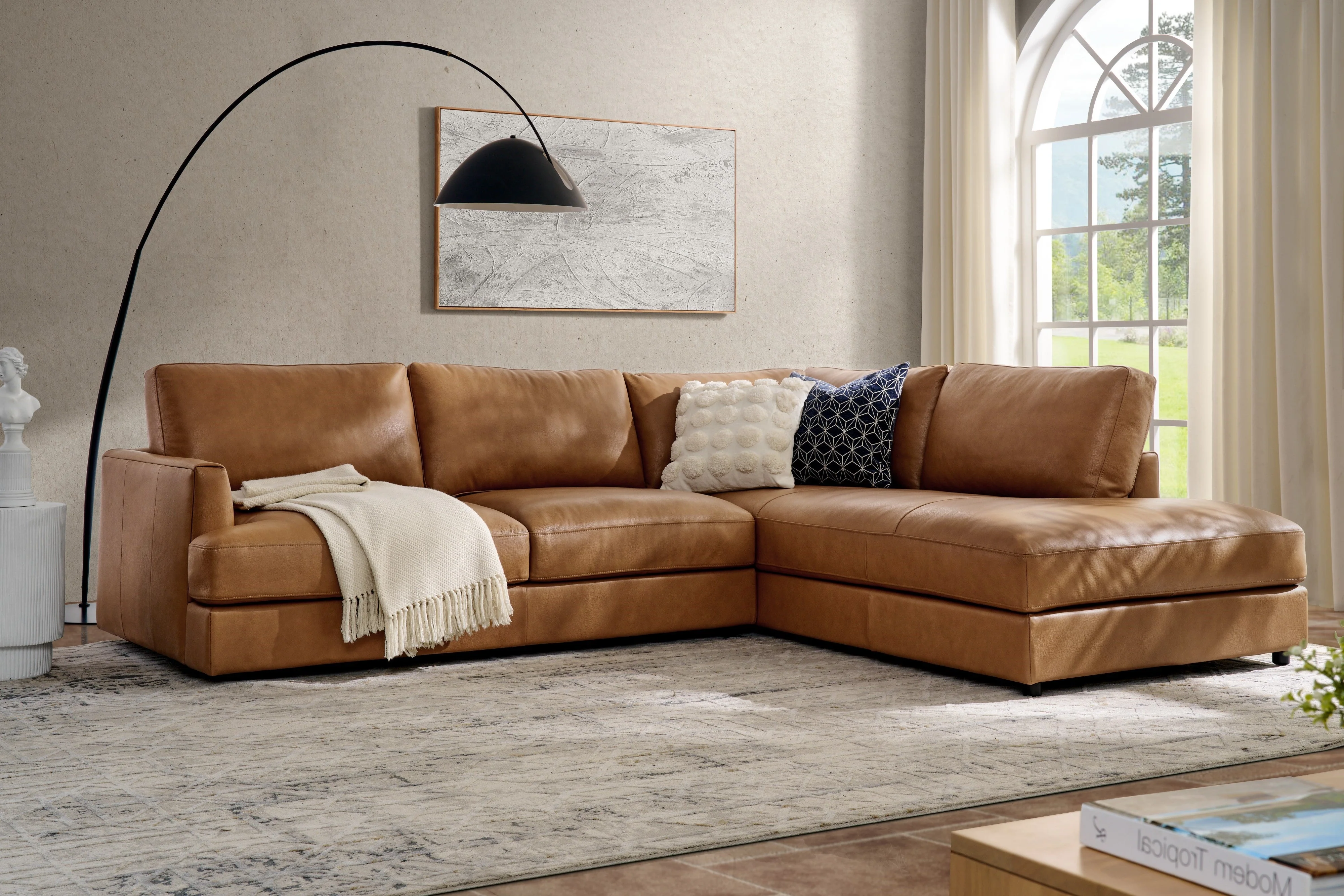 Serena Leather Sectional Lounge - Image 2