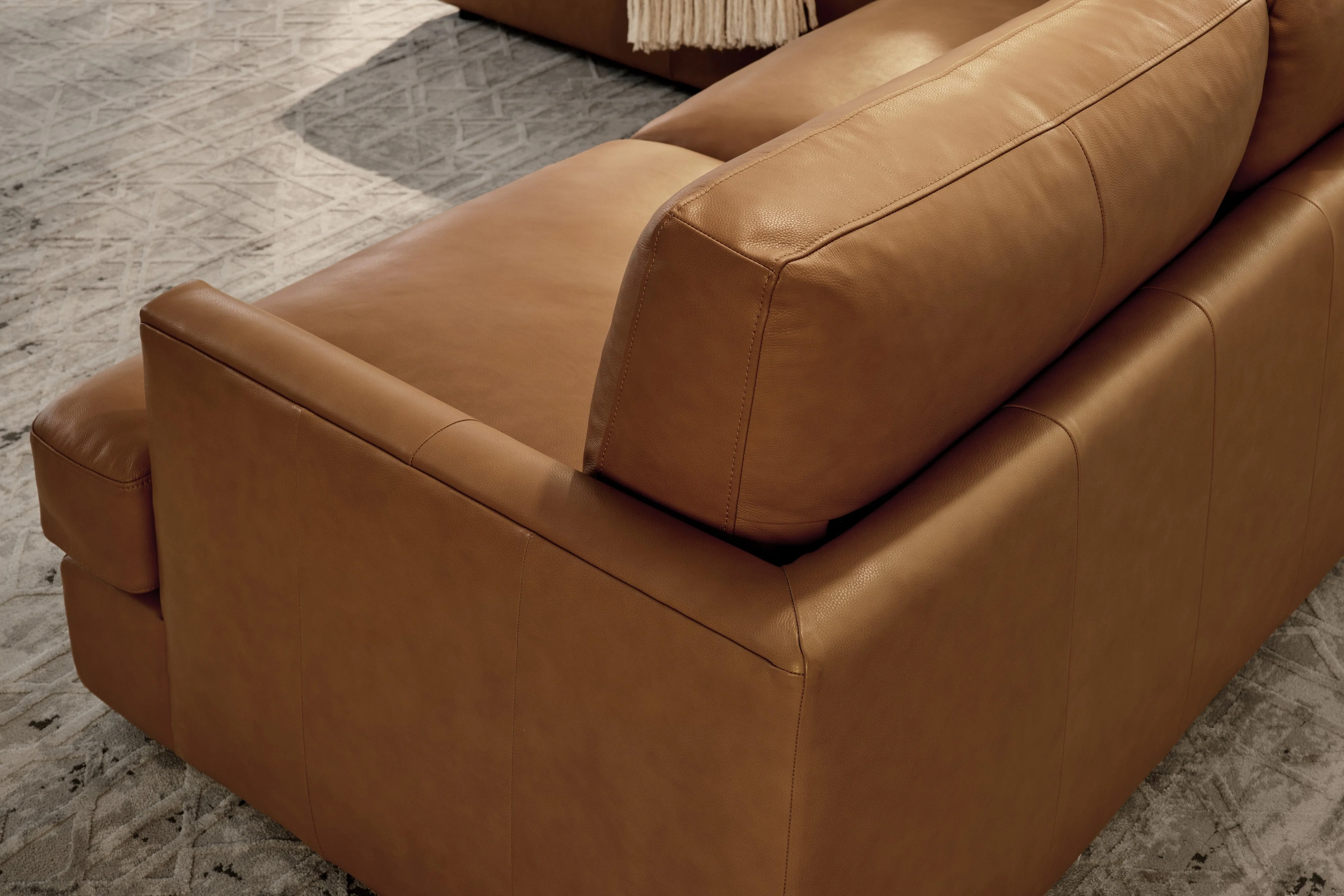 Serena Leather Sectional Lounge - Image 32