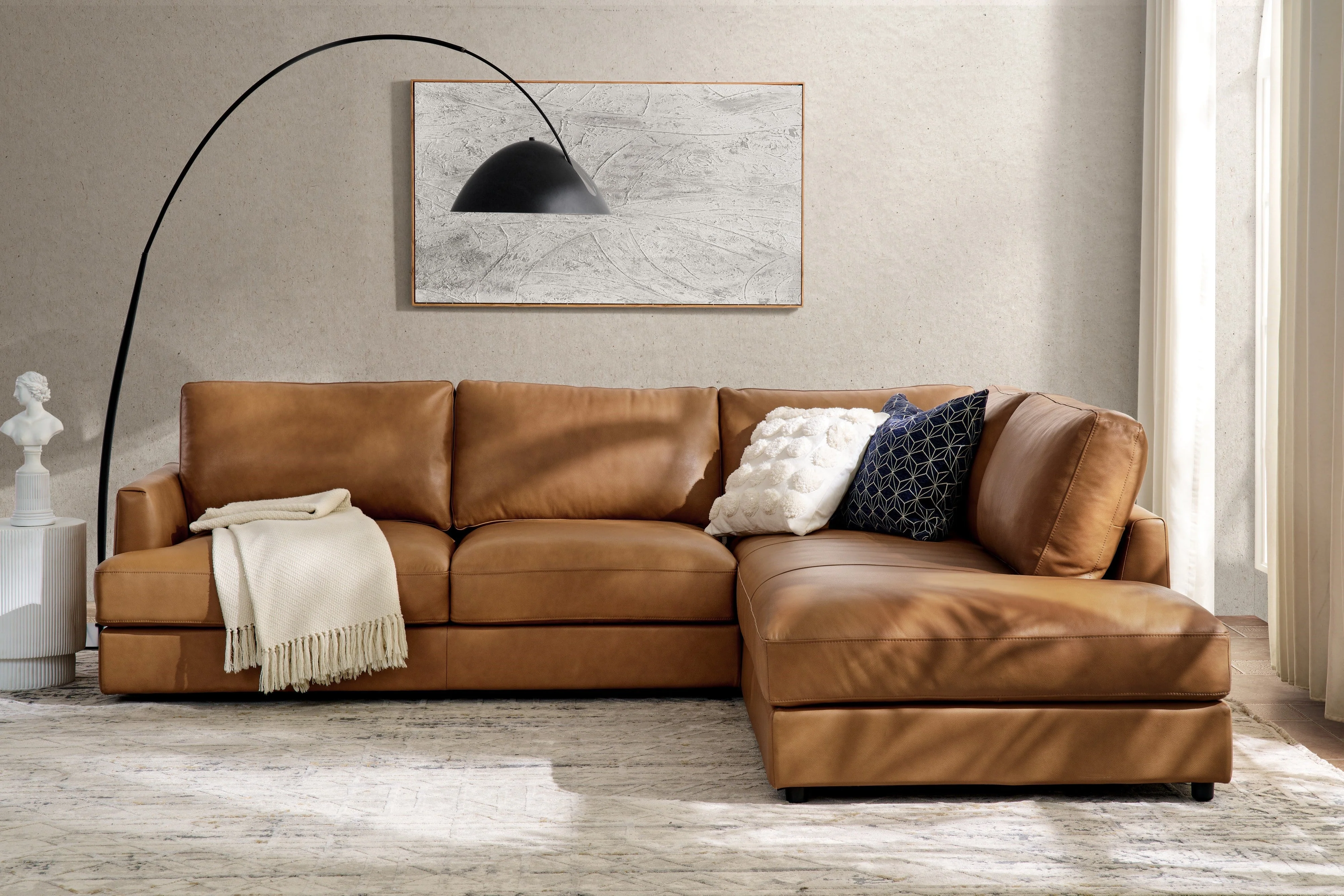 Serena Leather Sectional Lounge - Image 4