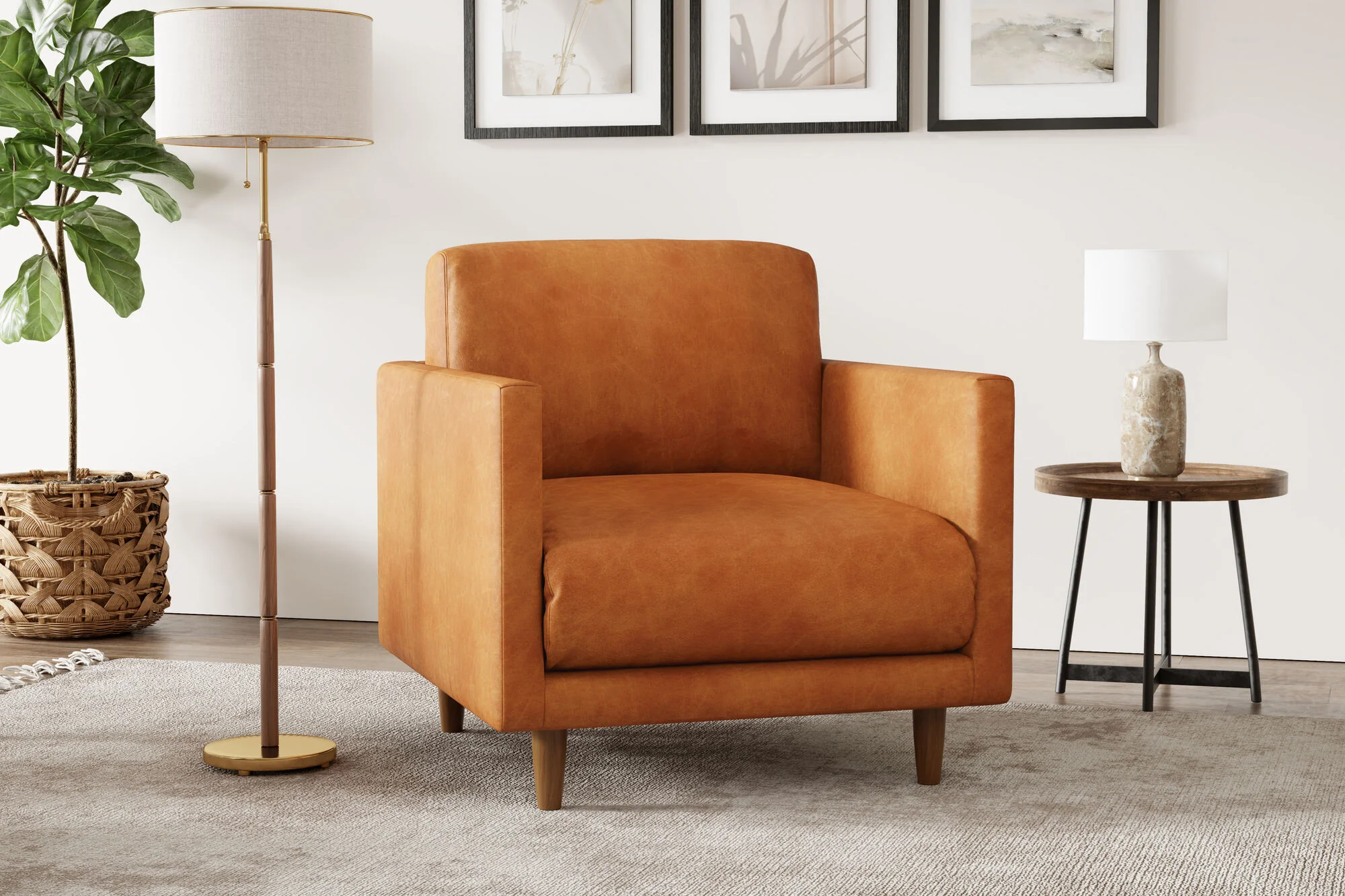 Toulon Leather Accent Chair - Image 2