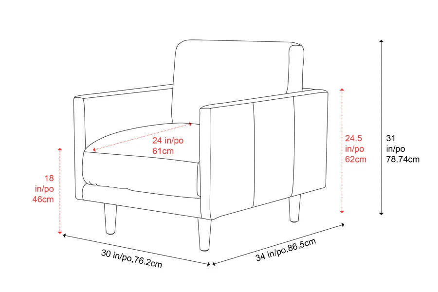 Toulon Leather Accent Chair - Image 3
