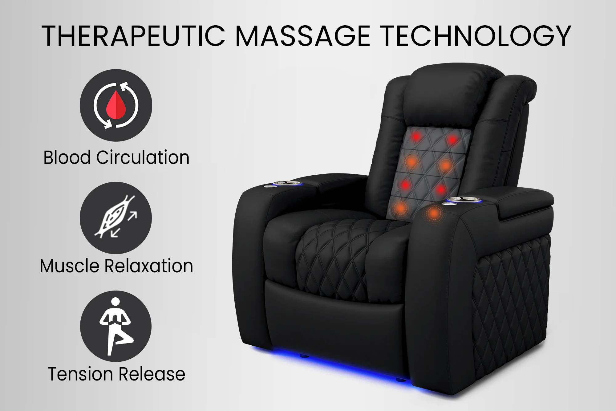 Tuscany Luxury Float™ Zero Gravity Heat & Massage Home Theater Lounge - Image 21