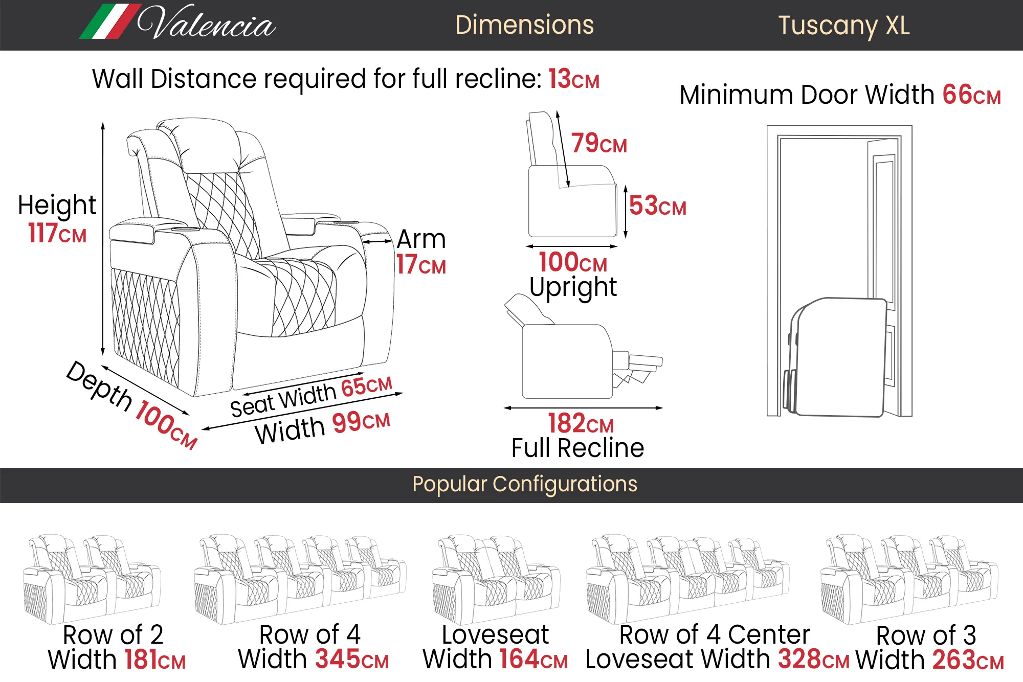 Tuscany XL Original Home Theater Lounge - Image 10