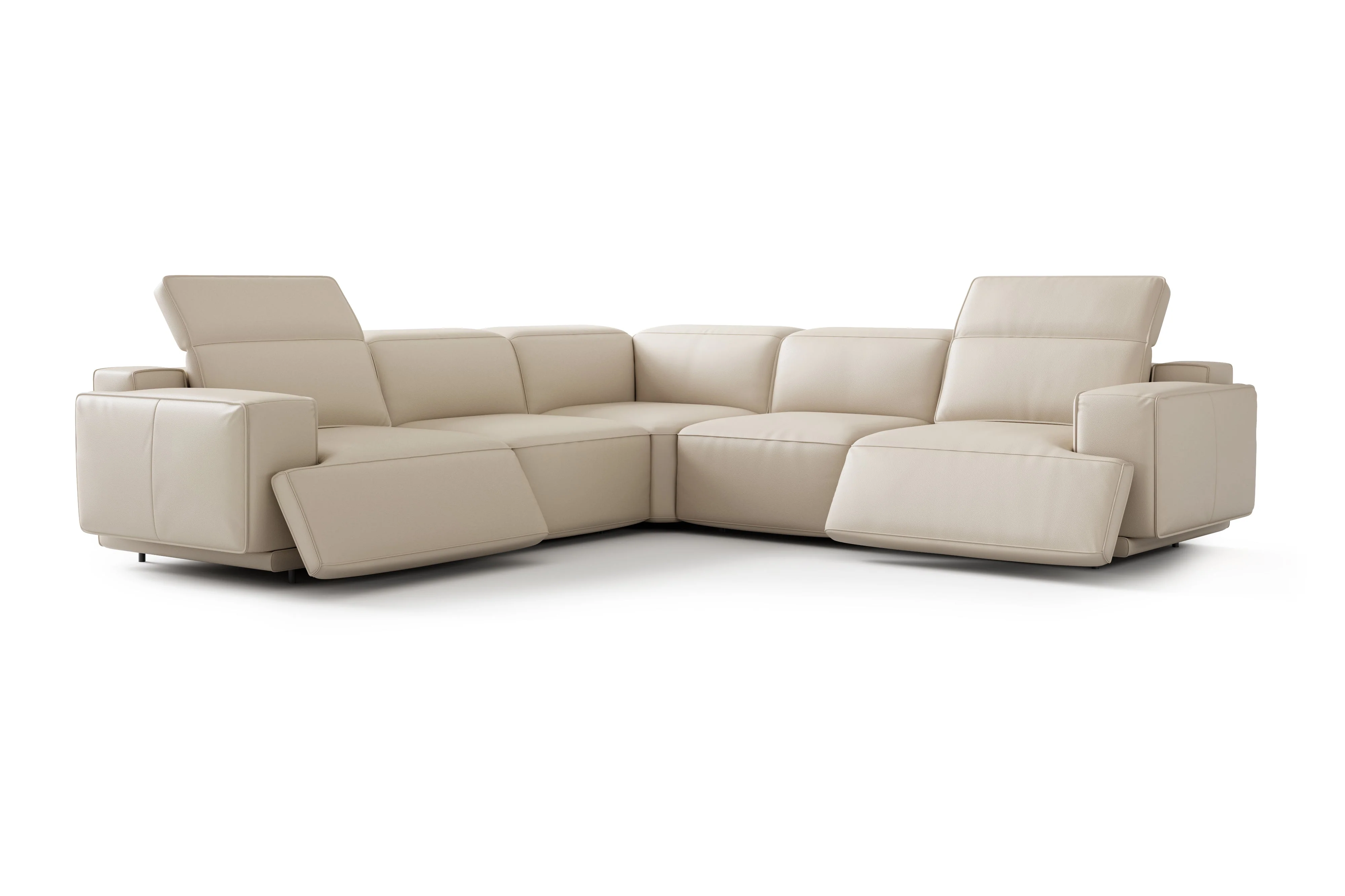 Valentina Leather Corner Recliner Sectional - Image 15