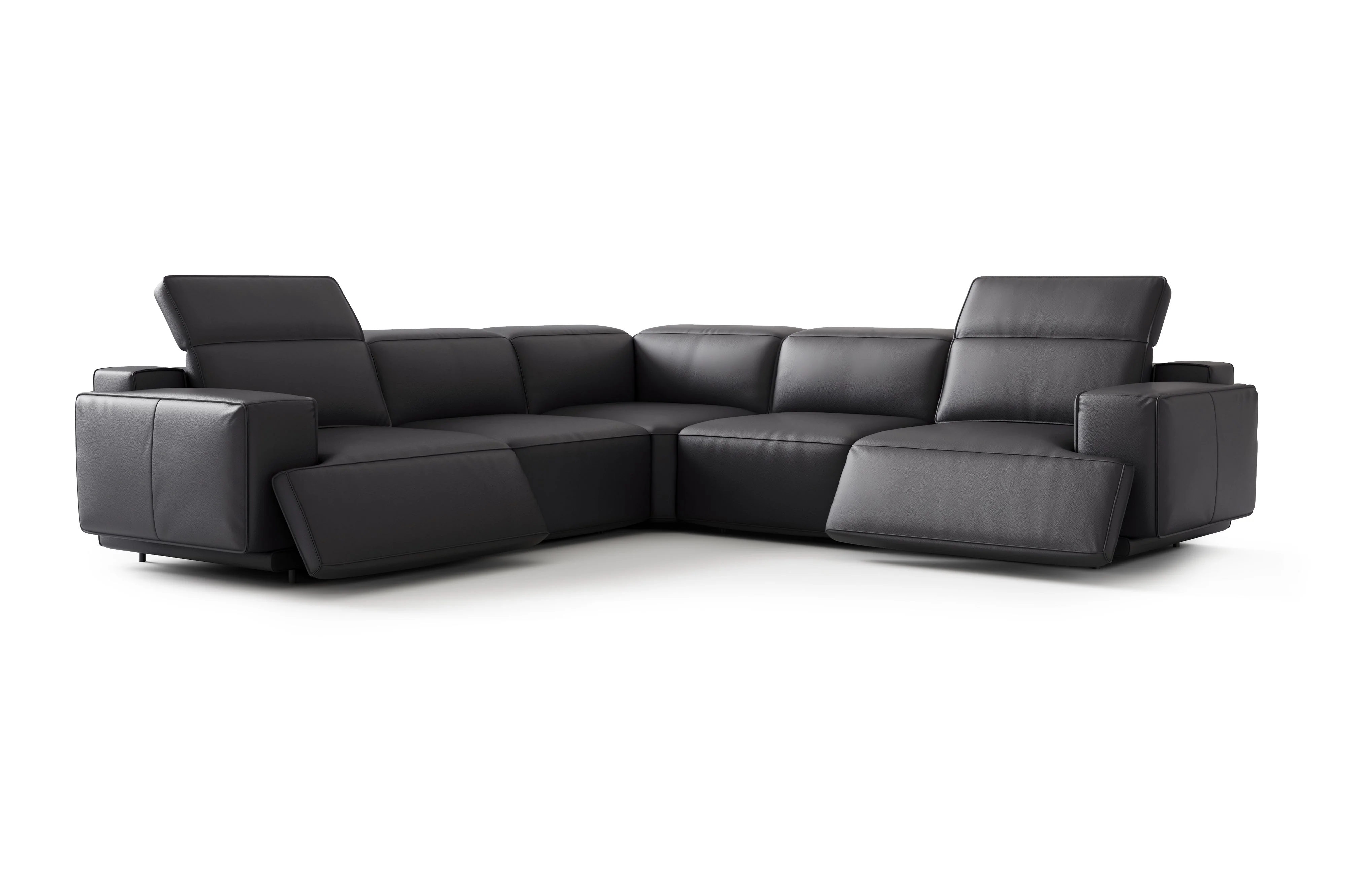 Valentina Leather Corner Recliner Sectional - Image 23