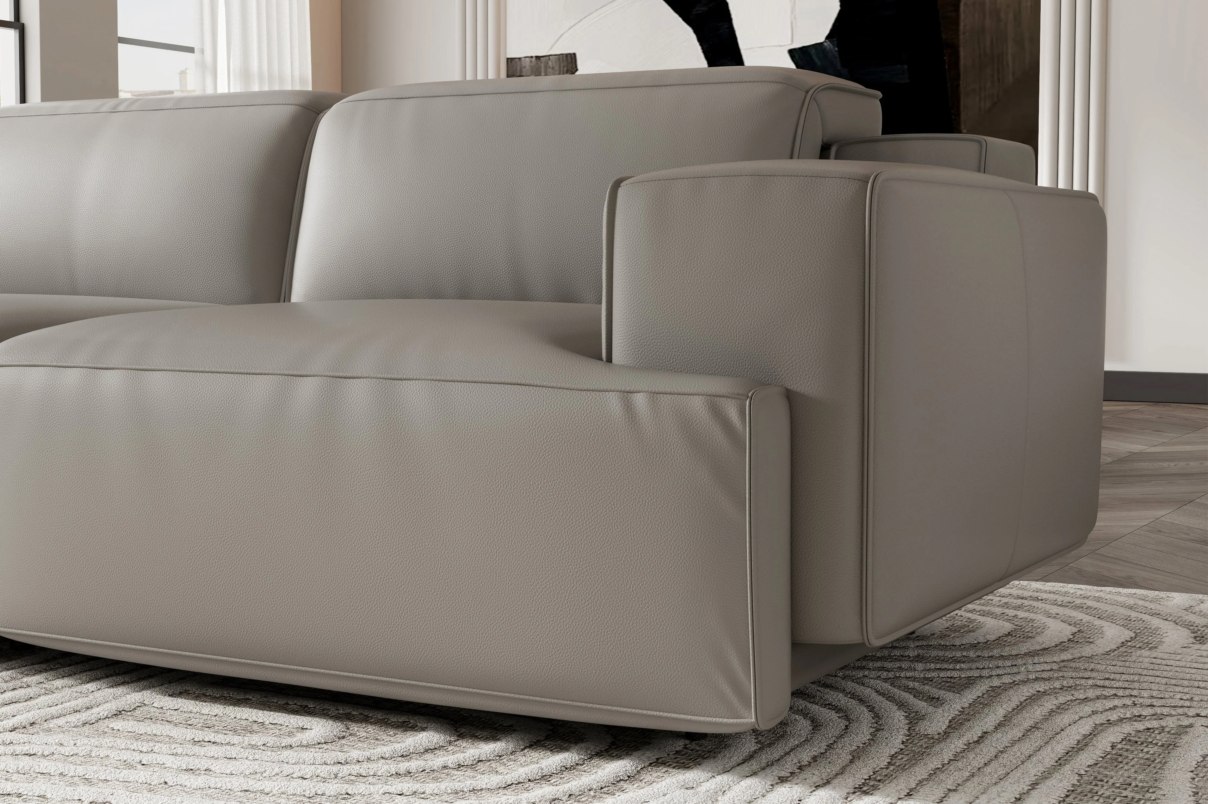 Valentina Leather Corner Recliner Sectional - Image 29