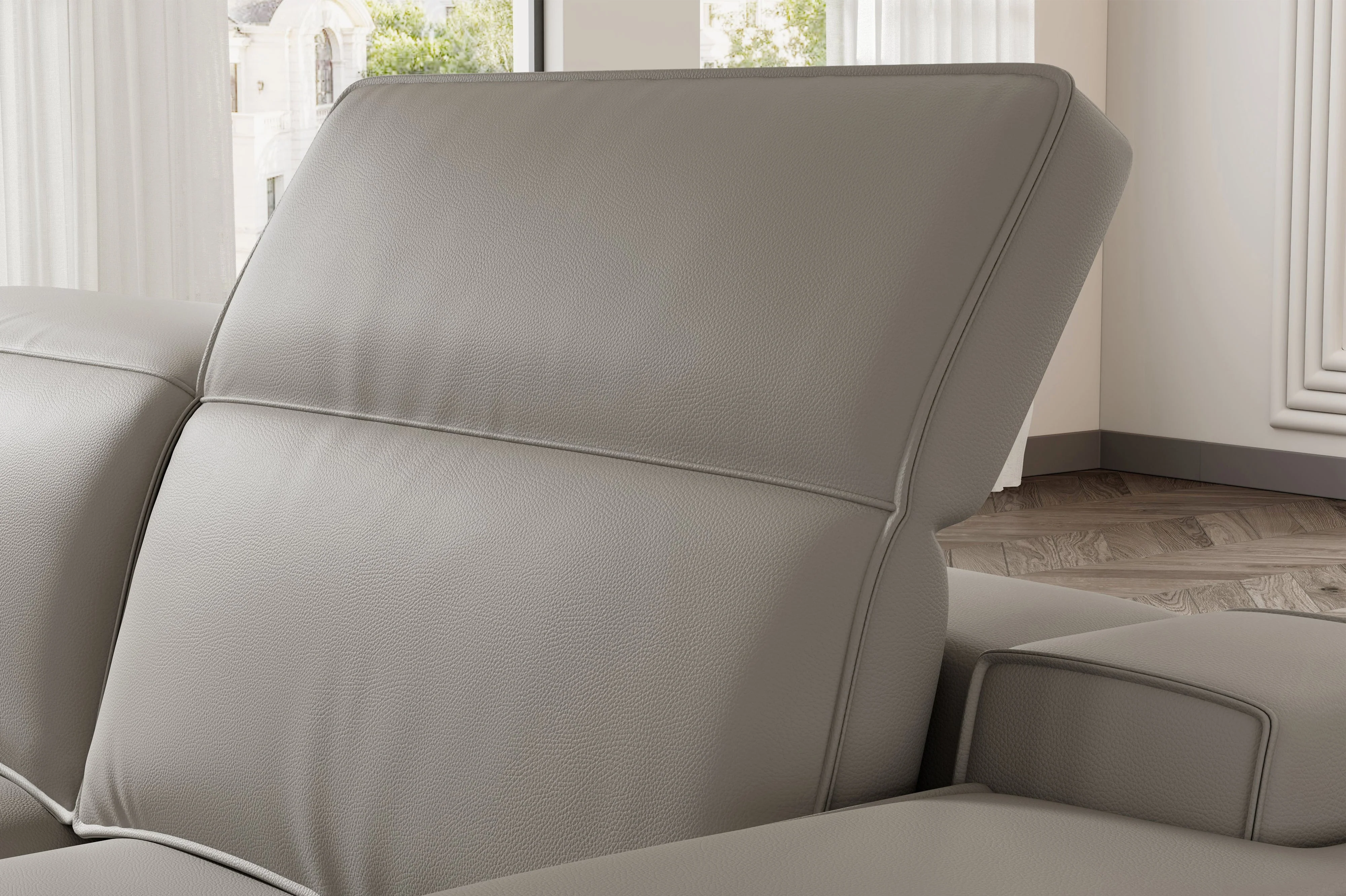 Valentina Leather Corner Recliner Sectional - Image 30