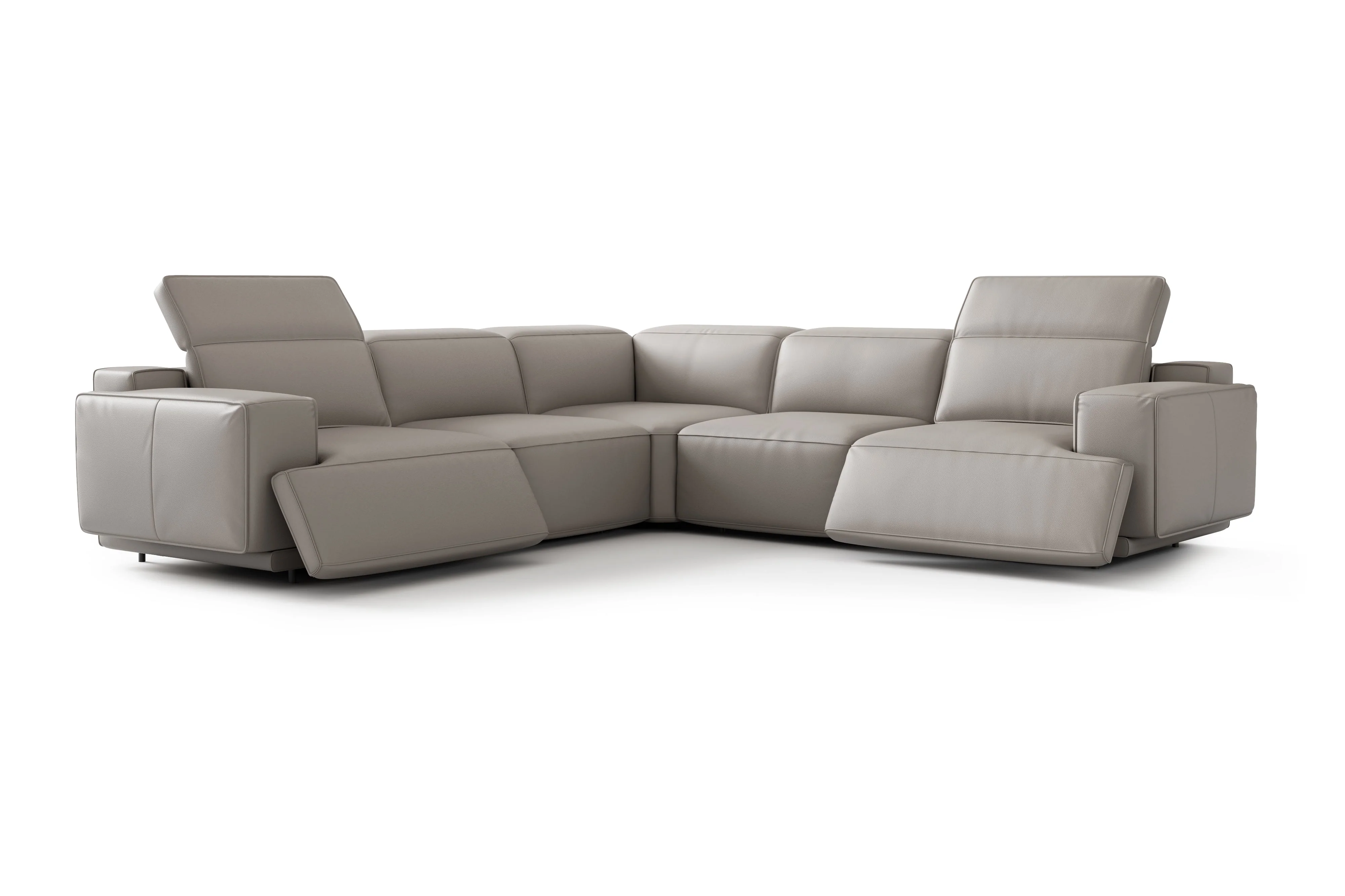 Valentina Leather Corner Recliner Sectional - Image 31