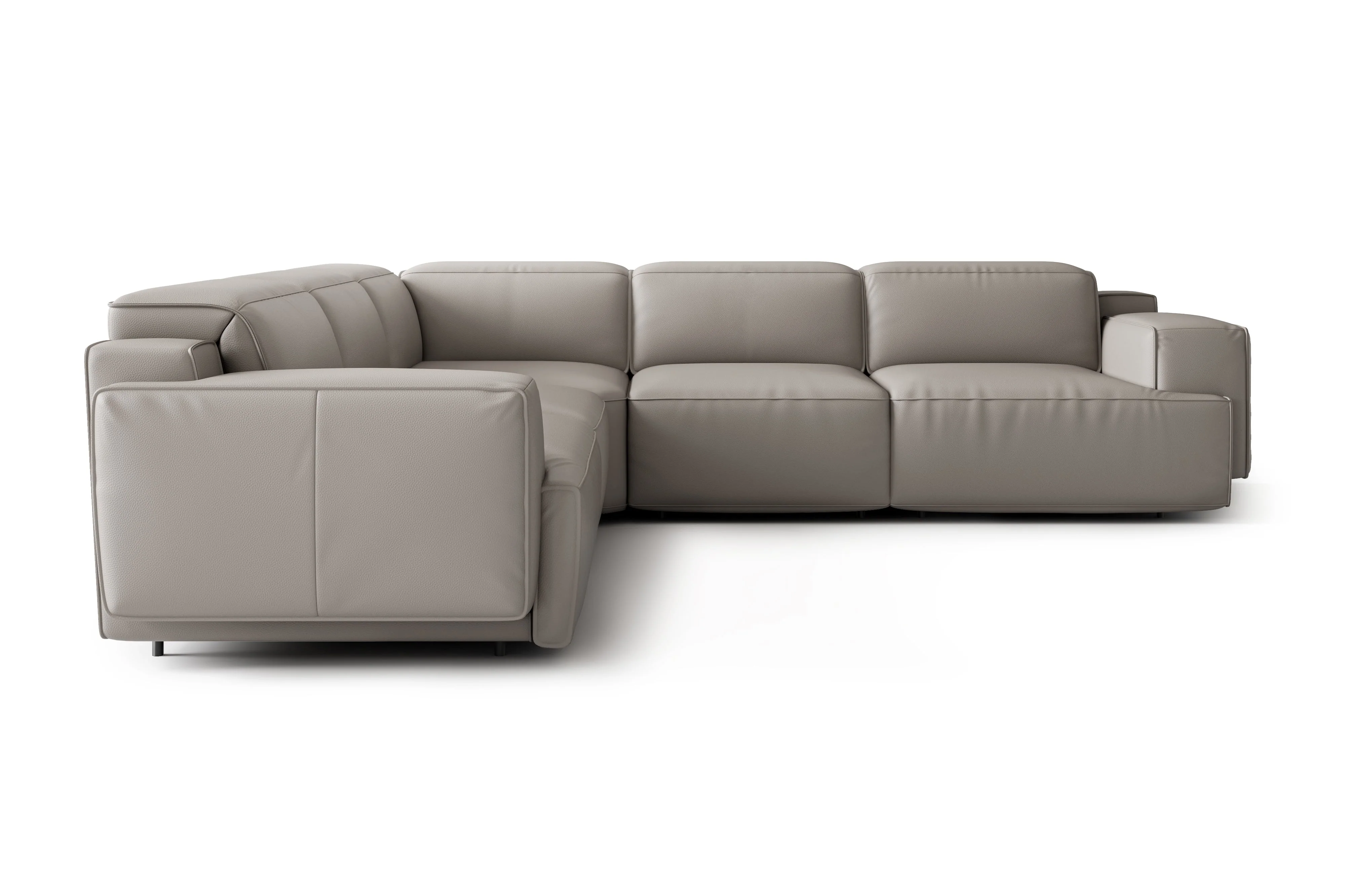 Valentina Leather Corner Recliner Sectional - Image 32