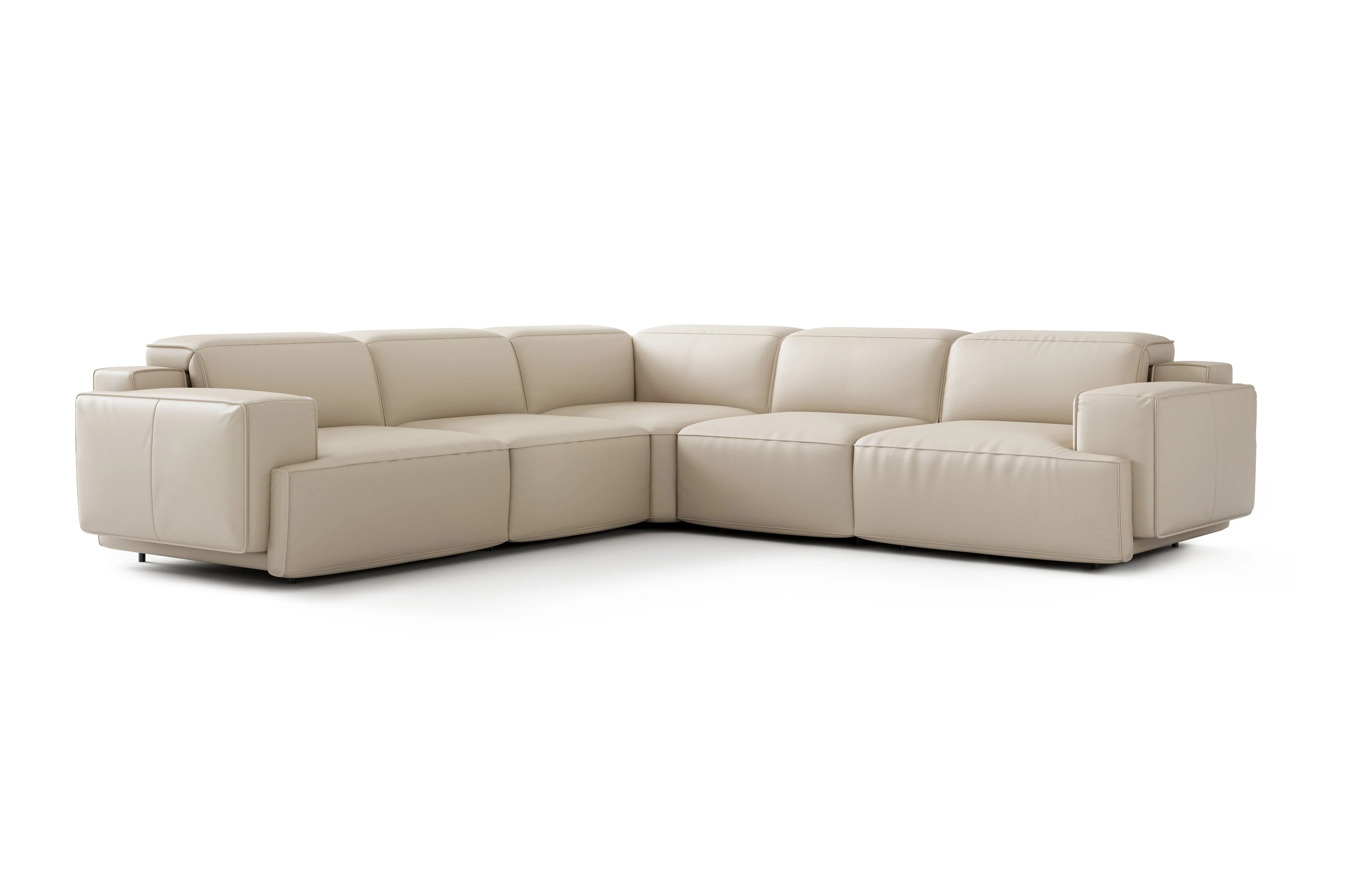 Valentina Leather Corner Recliner Sectional - Image 9