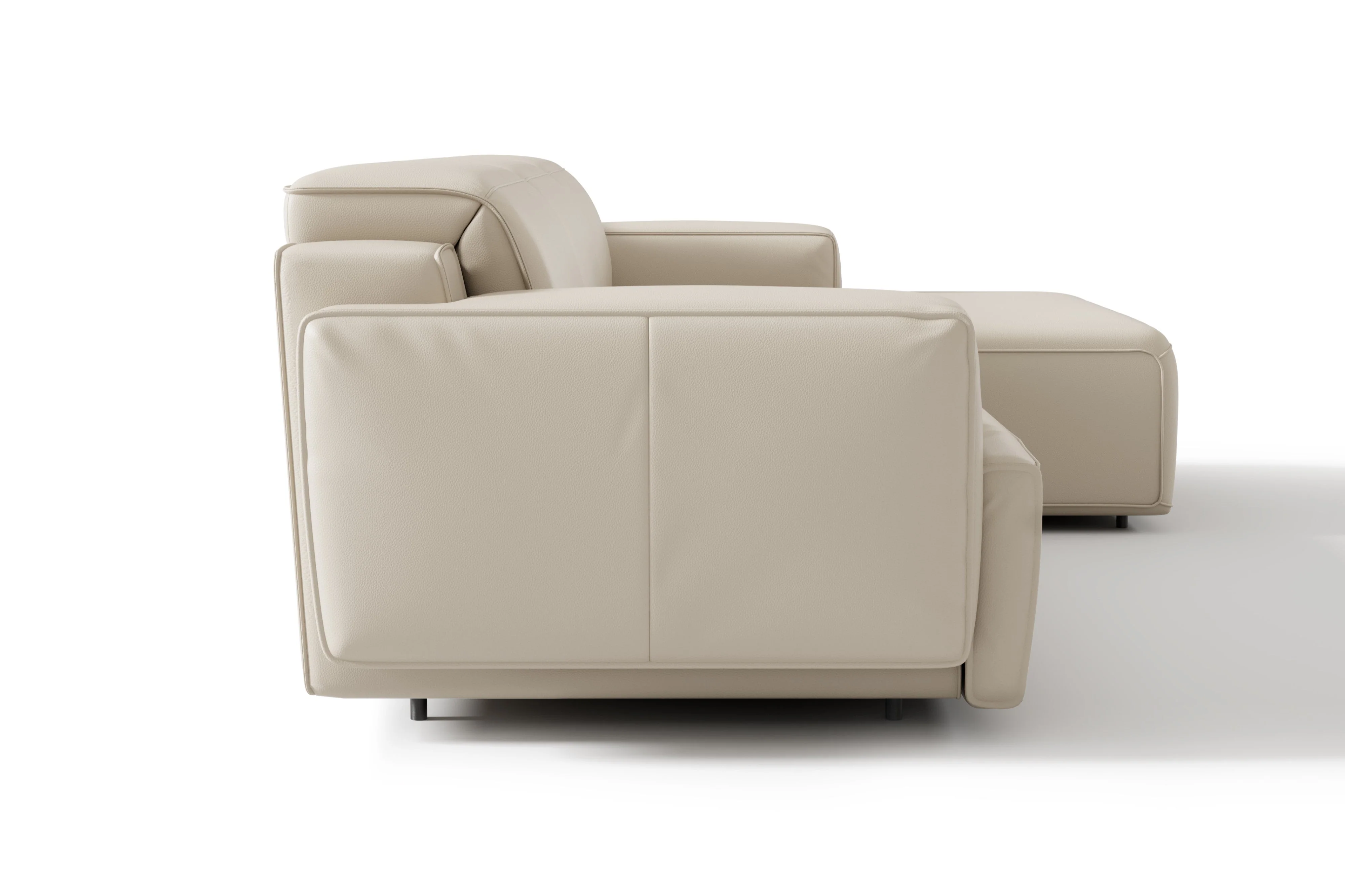 Valentina Leather Recliner Sectional Lounge - Image 15