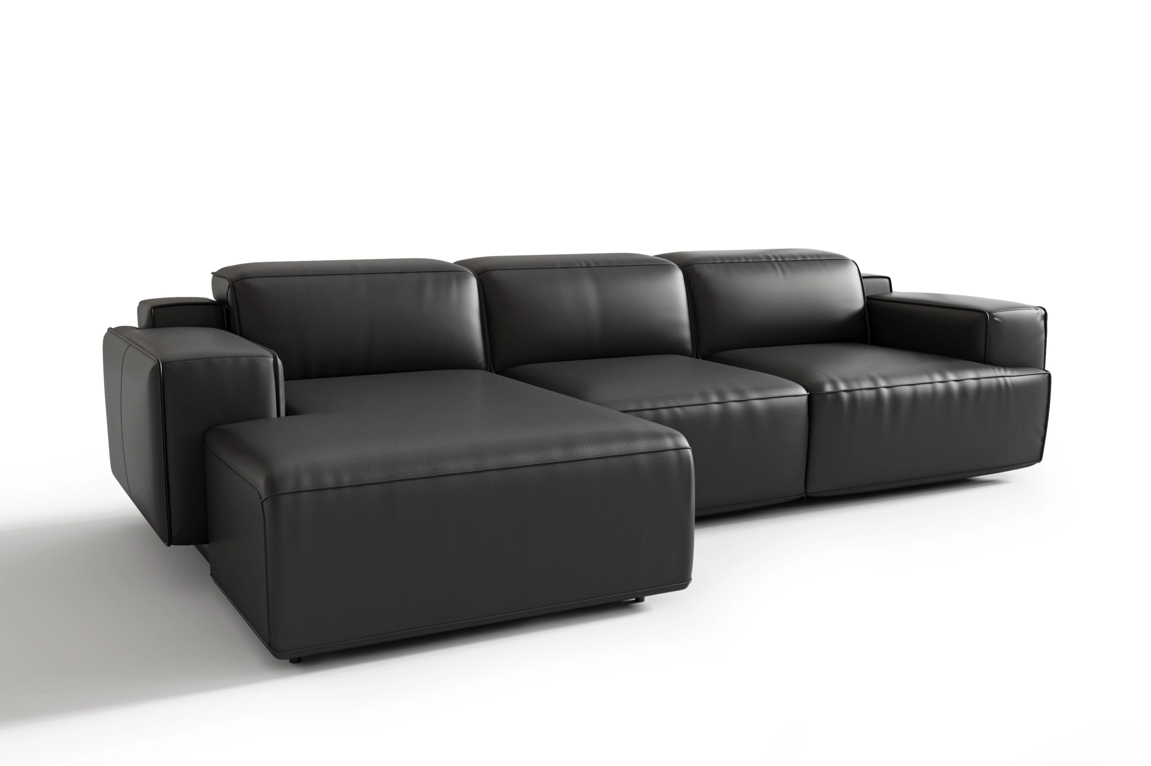 Valentina Leather Recliner Sectional Lounge - Image 33