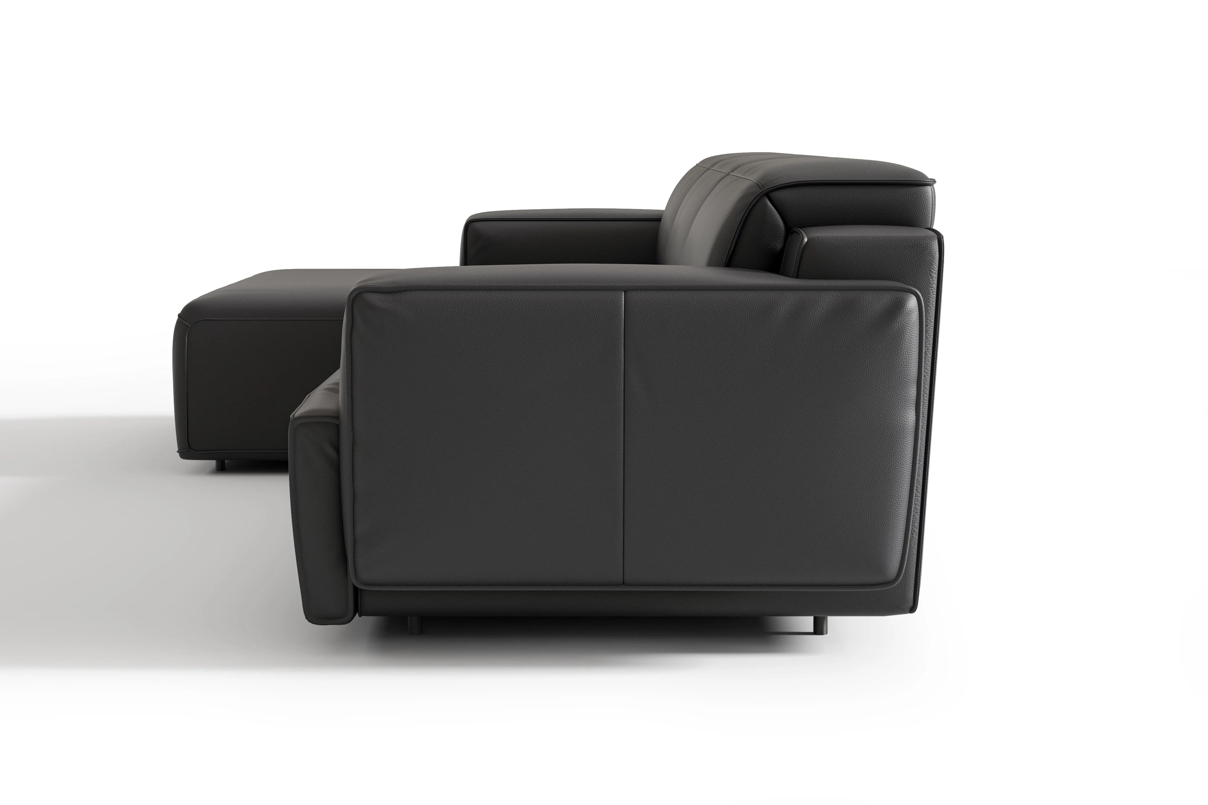Valentina Leather Recliner Sectional Lounge - Image 39