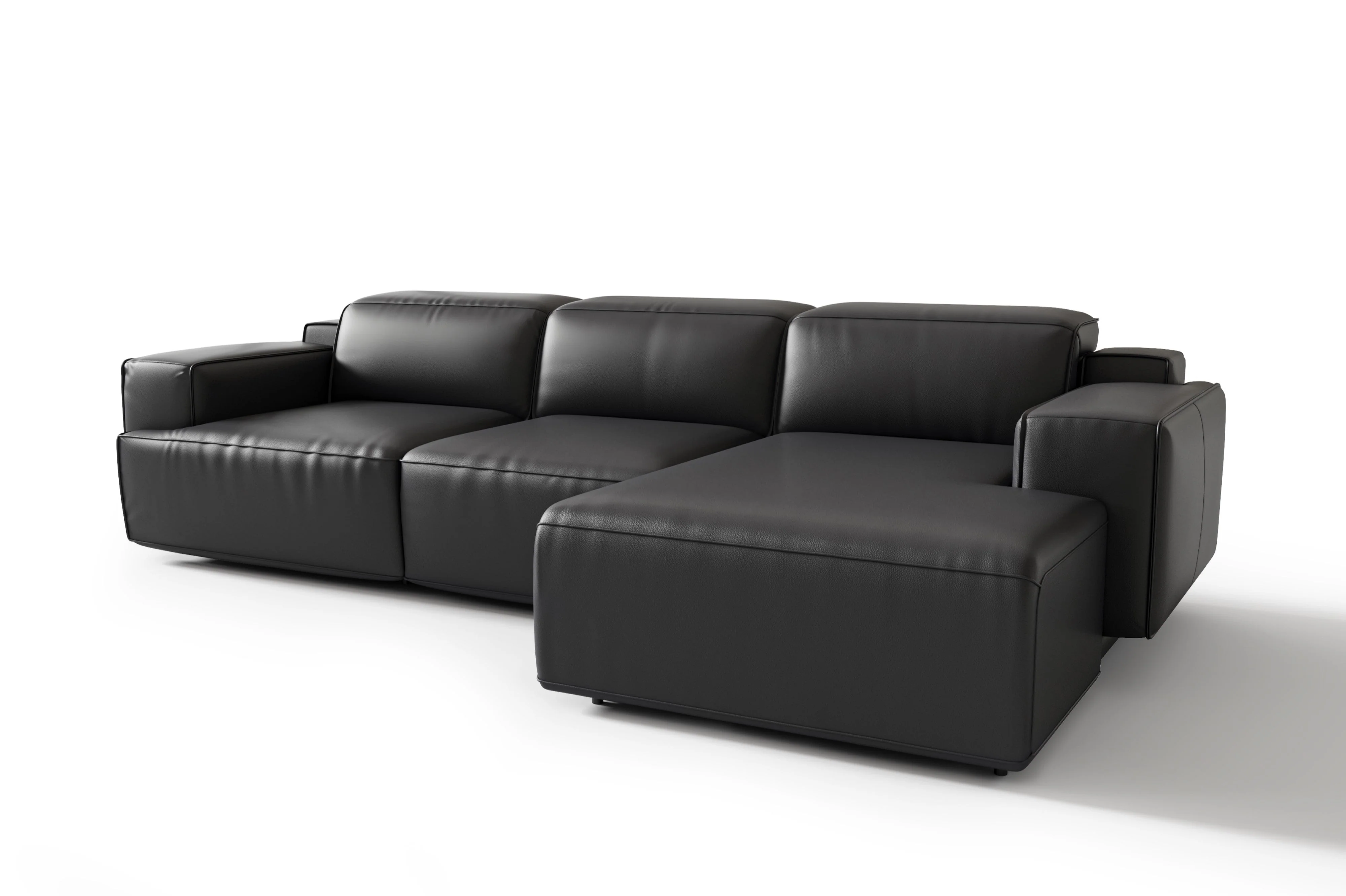 Valentina Leather Recliner Sectional Lounge - Image 41