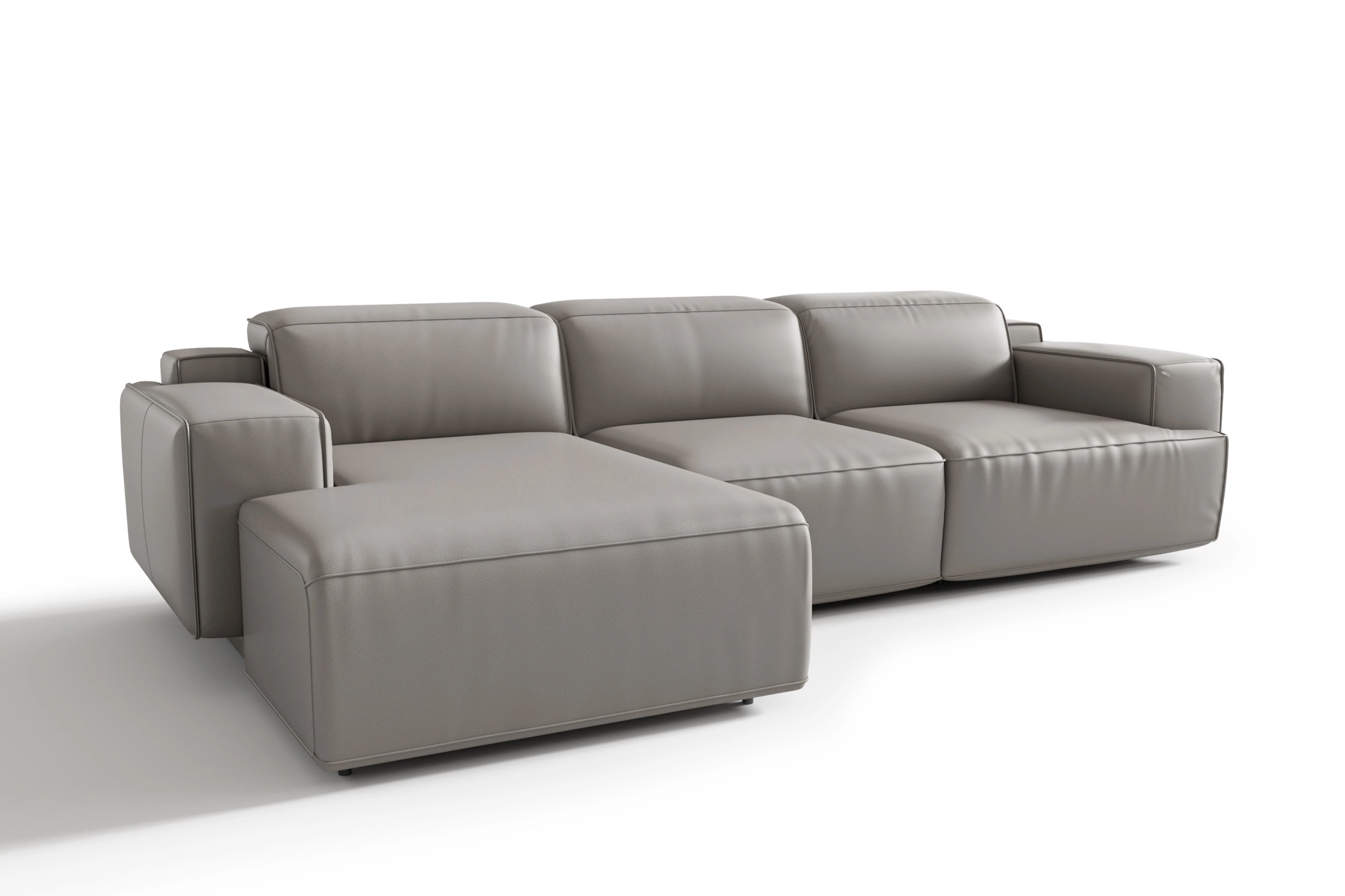 Valentina Leather Recliner Sectional Lounge - Image 49