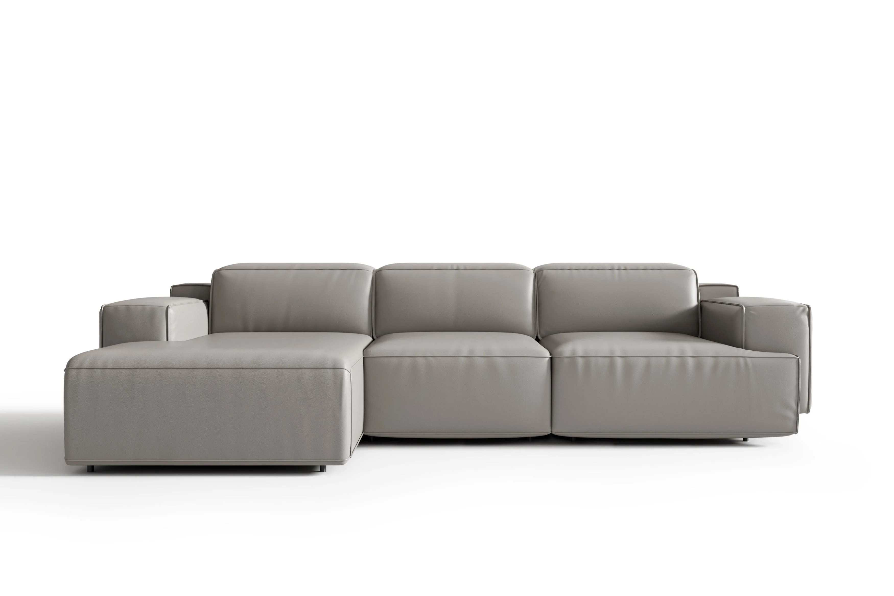 Valentina Leather Recliner Sectional Lounge - Image 54