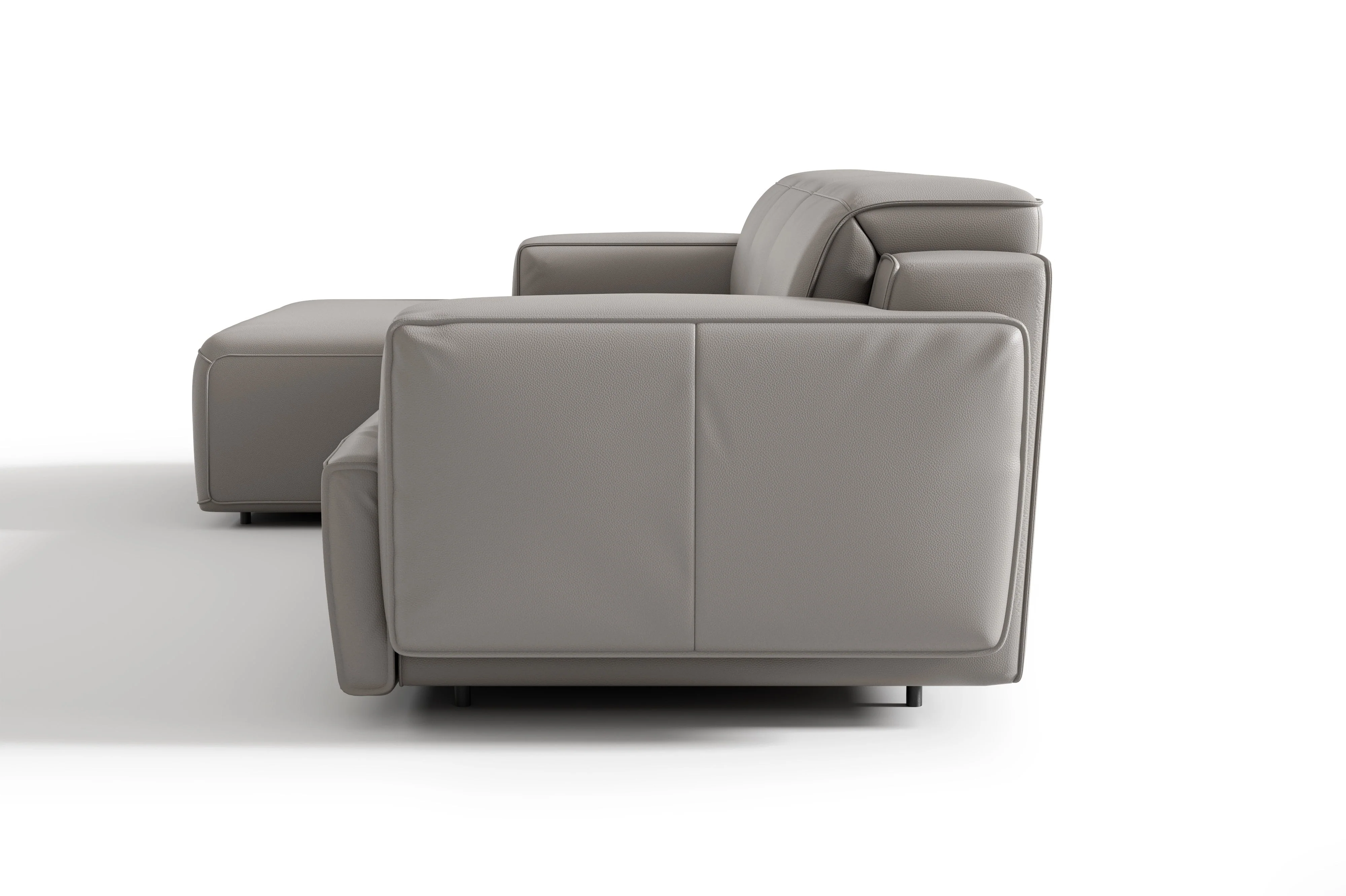 Valentina Leather Recliner Sectional Lounge - Image 55