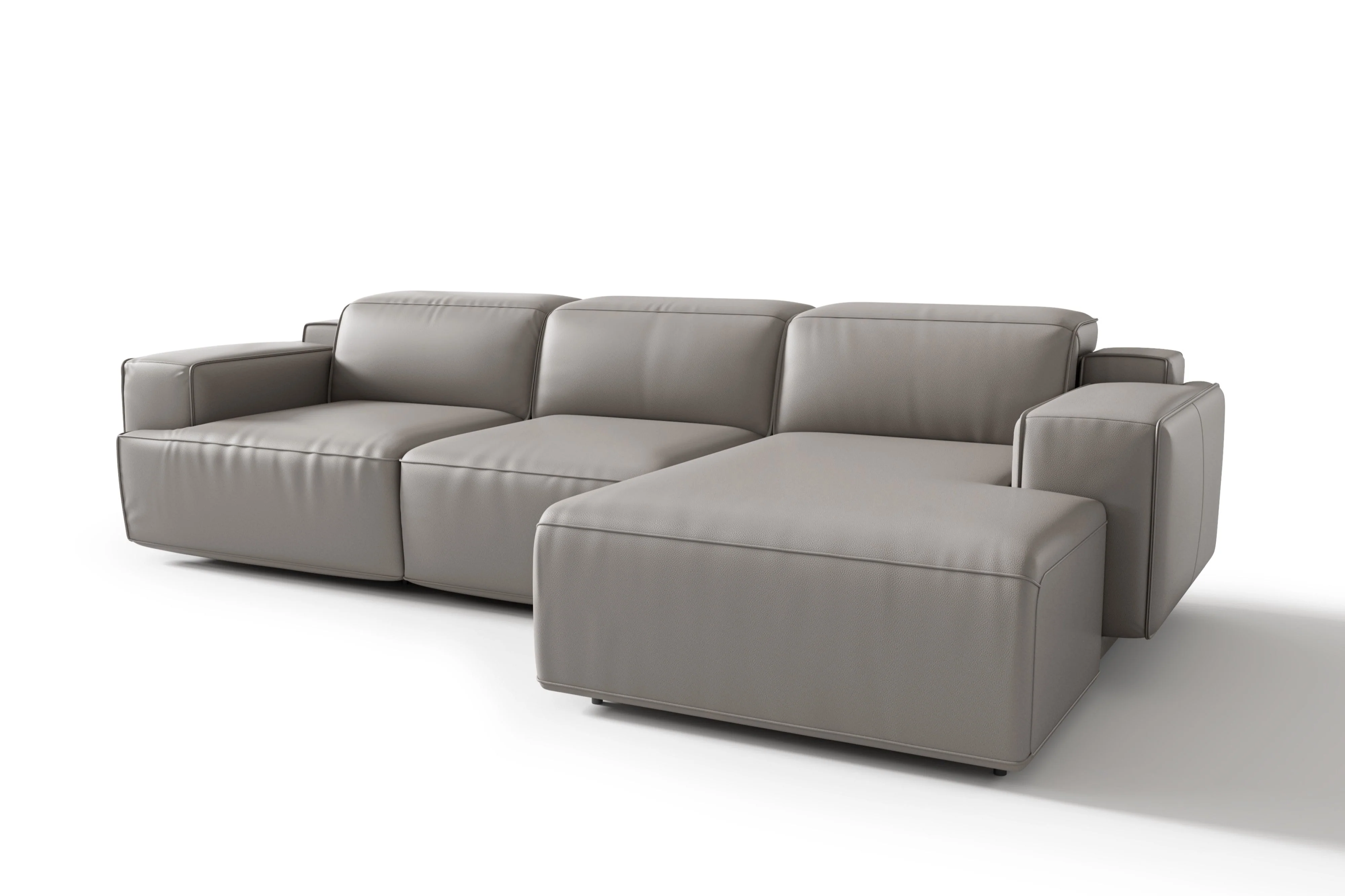 Valentina Leather Recliner Sectional Lounge - Image 57