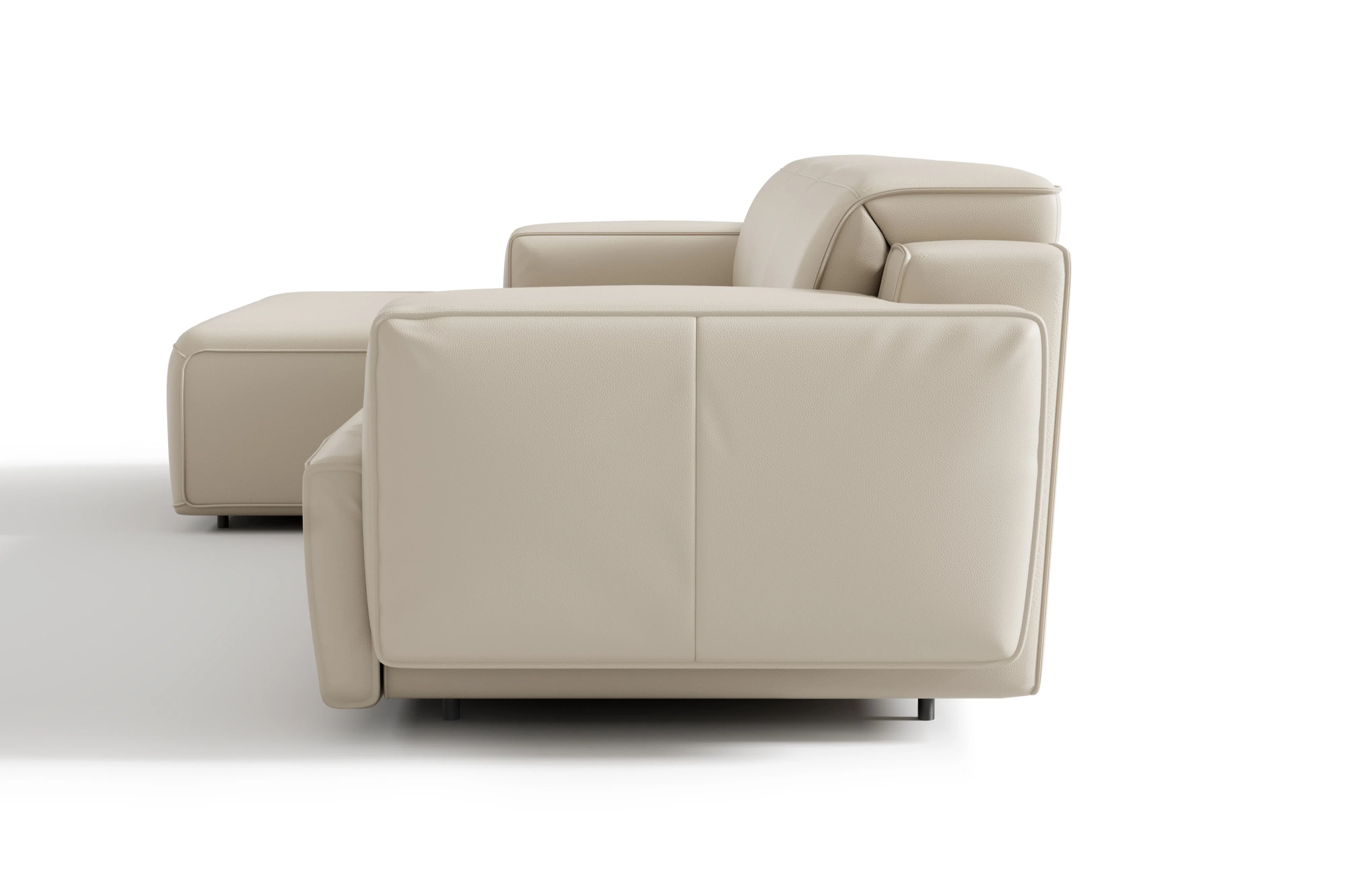 Valentina Leather Recliner Sectional Lounge - Image 7