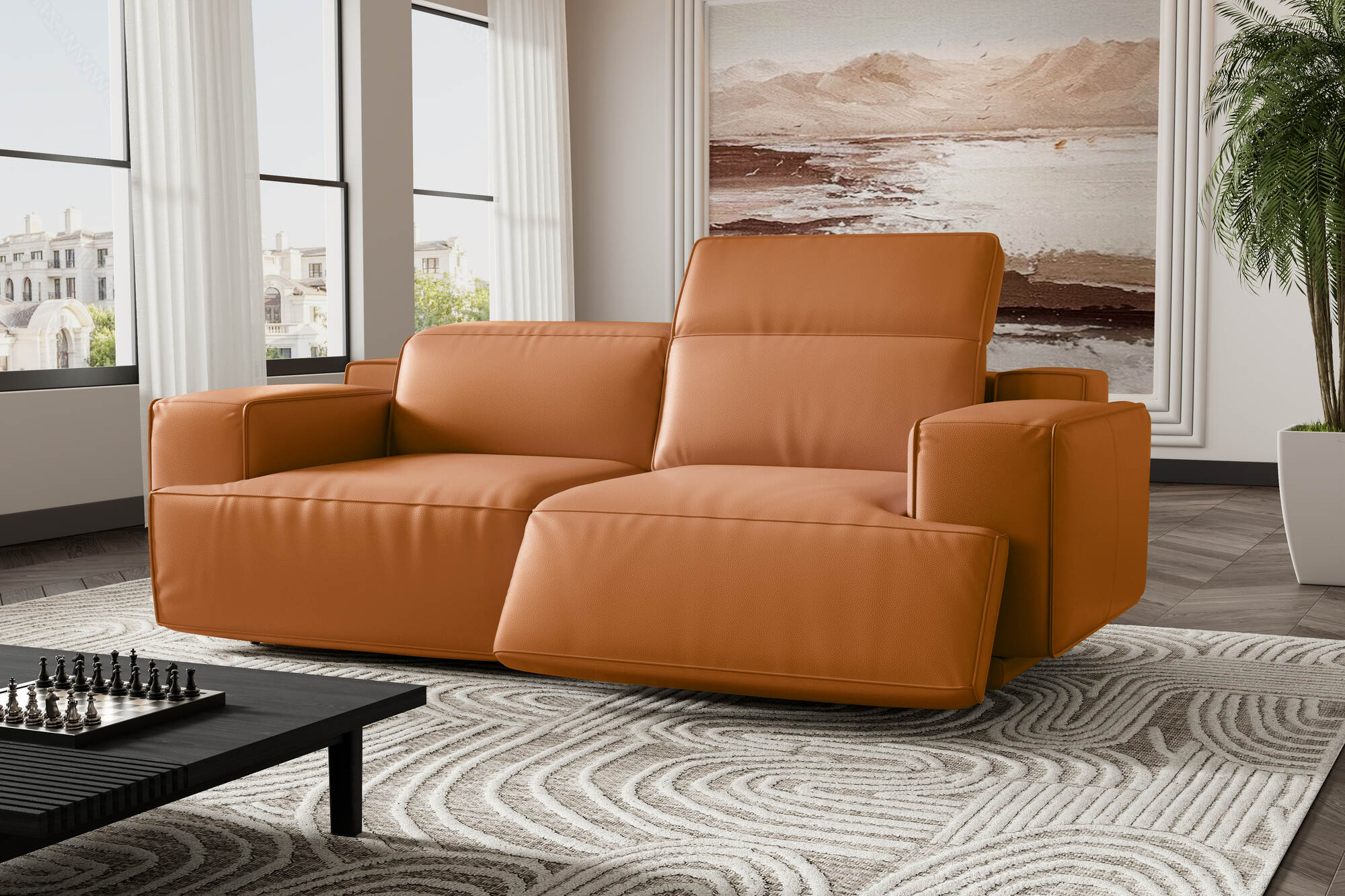 Valentina Leather Recliner Lounge - Image 11
