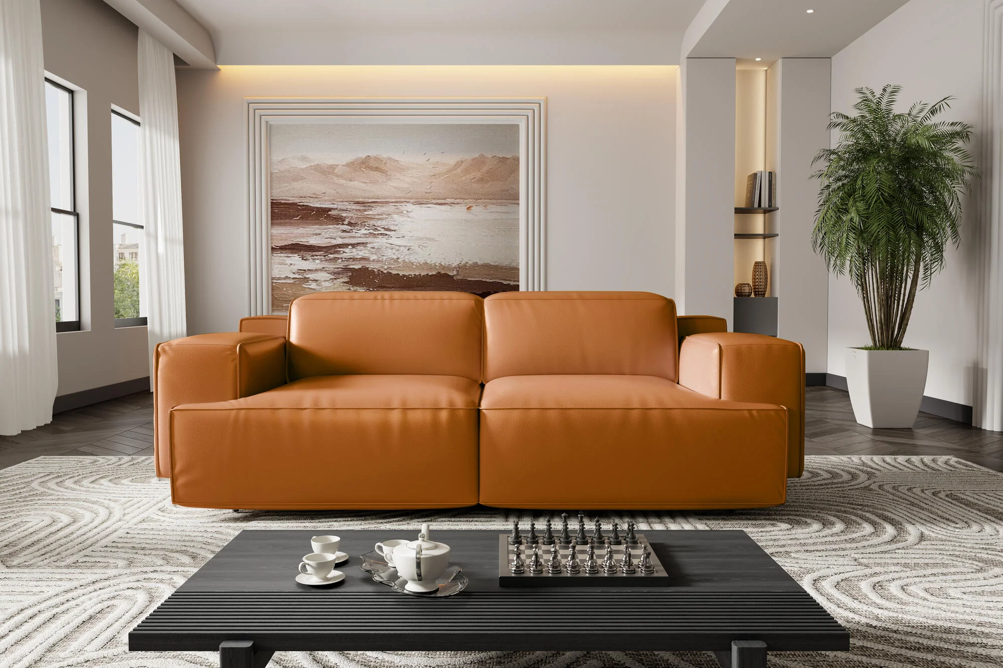 Valentina Leather Recliner Lounge - Image 13
