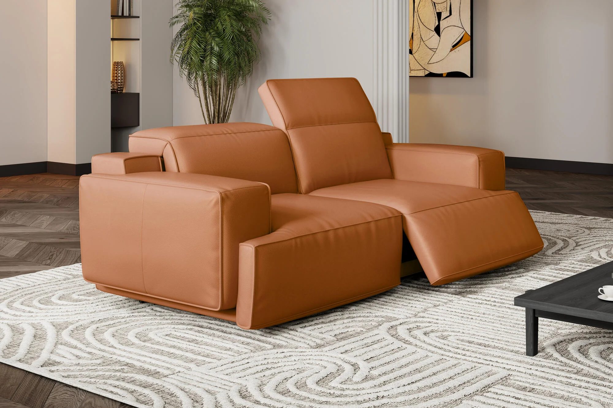 Valentina Leather Recliner Lounge - Image 14