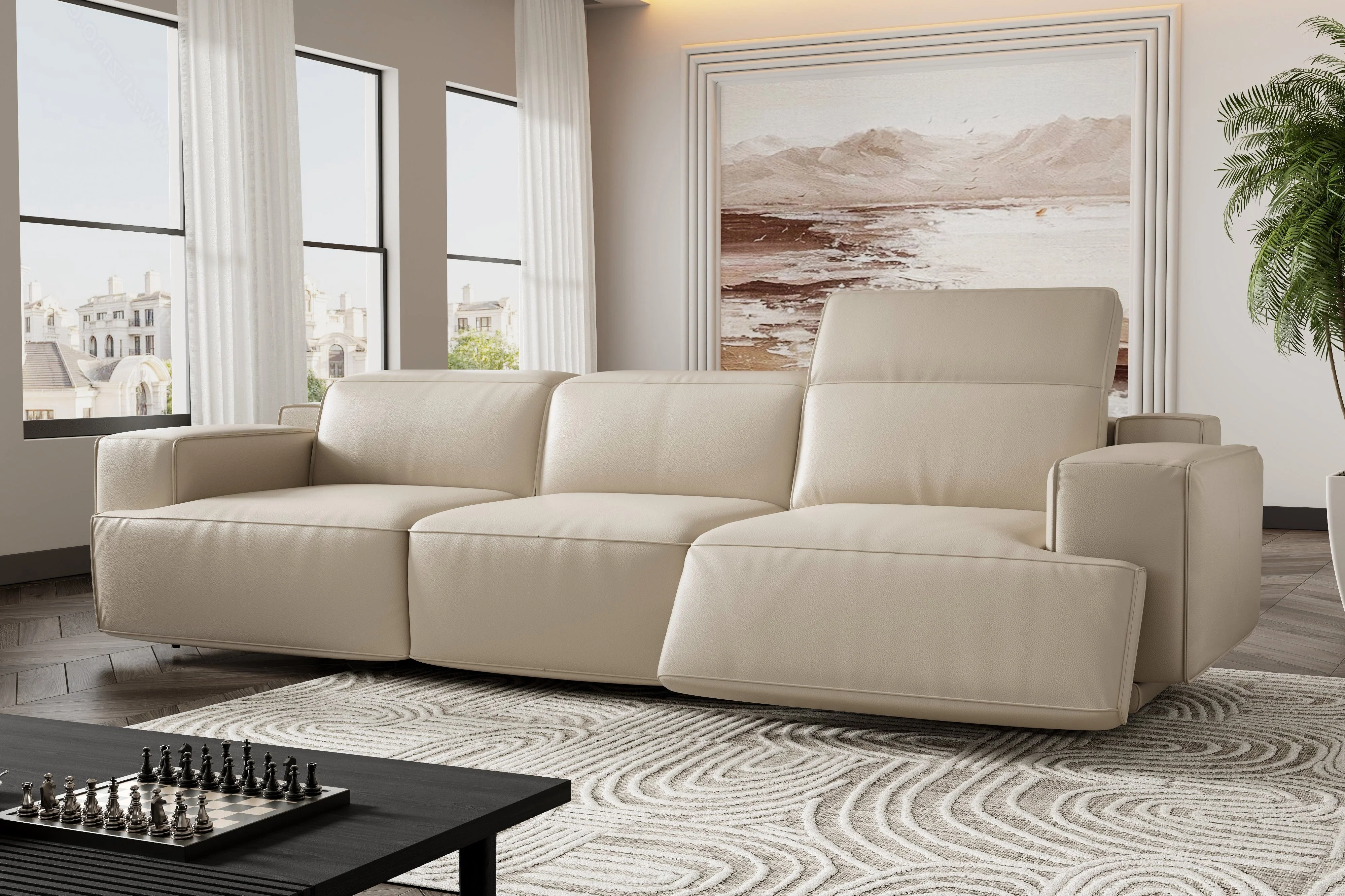 Valentina Leather Recliner Lounge - Image 21