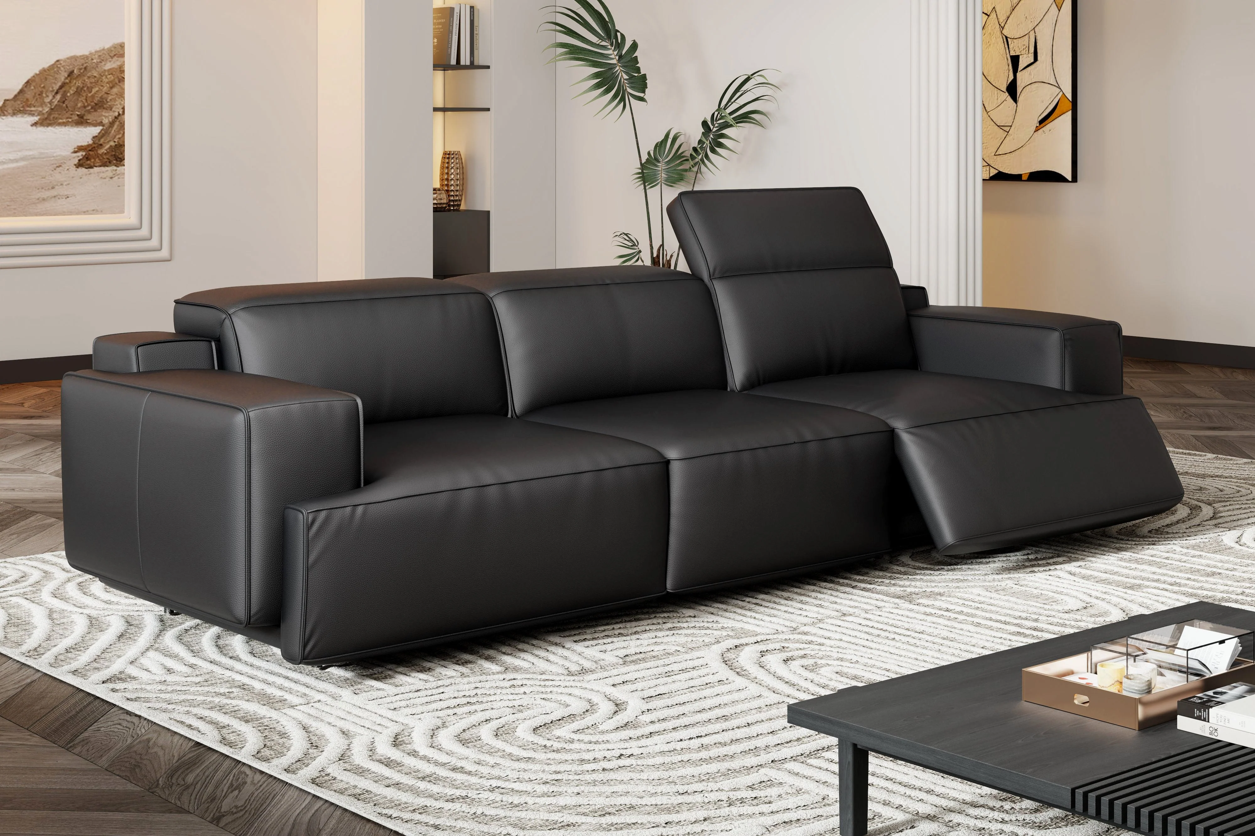 Valentina Leather Recliner Lounge - Image 39