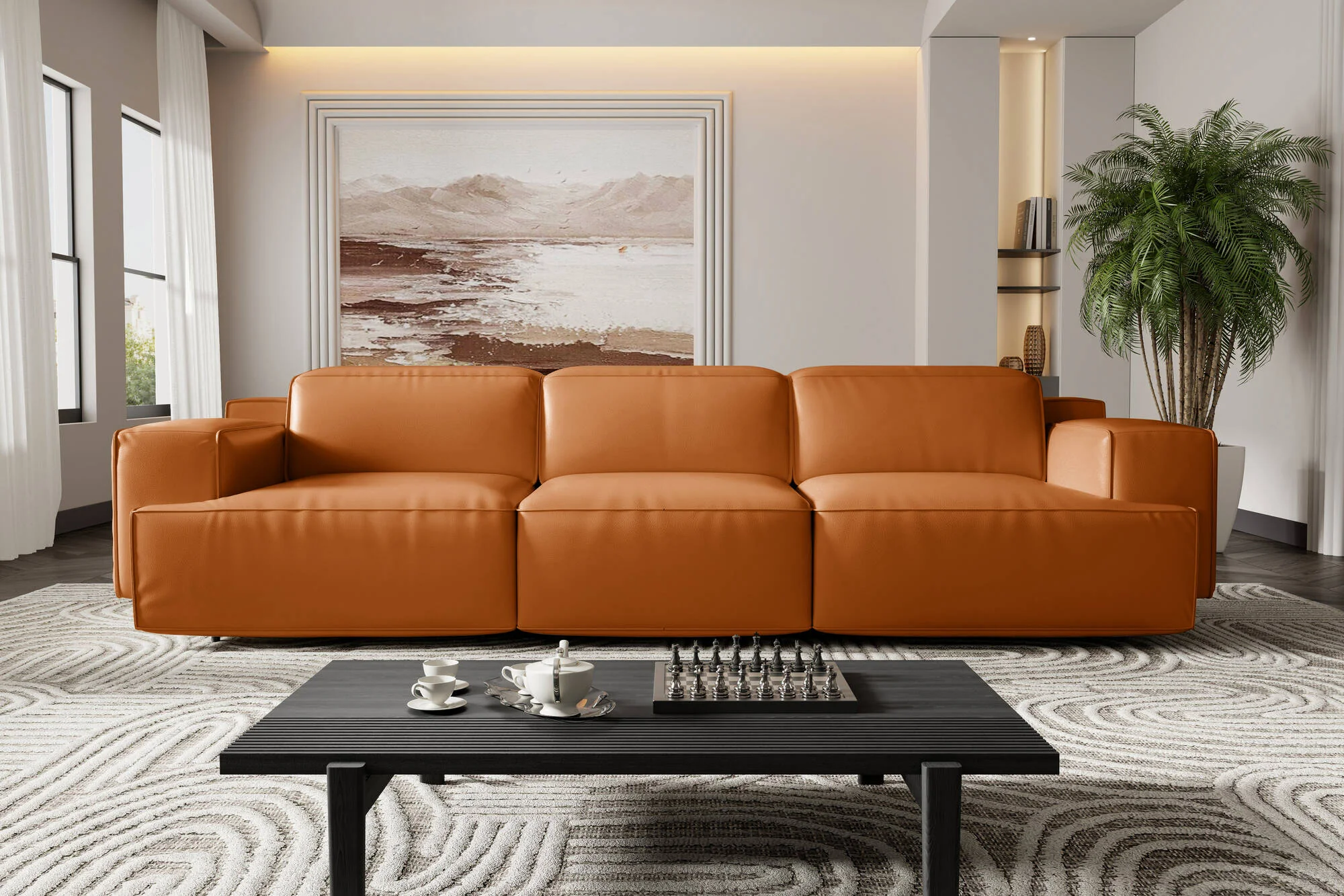 Valentina Leather Recliner Lounge - Image 4