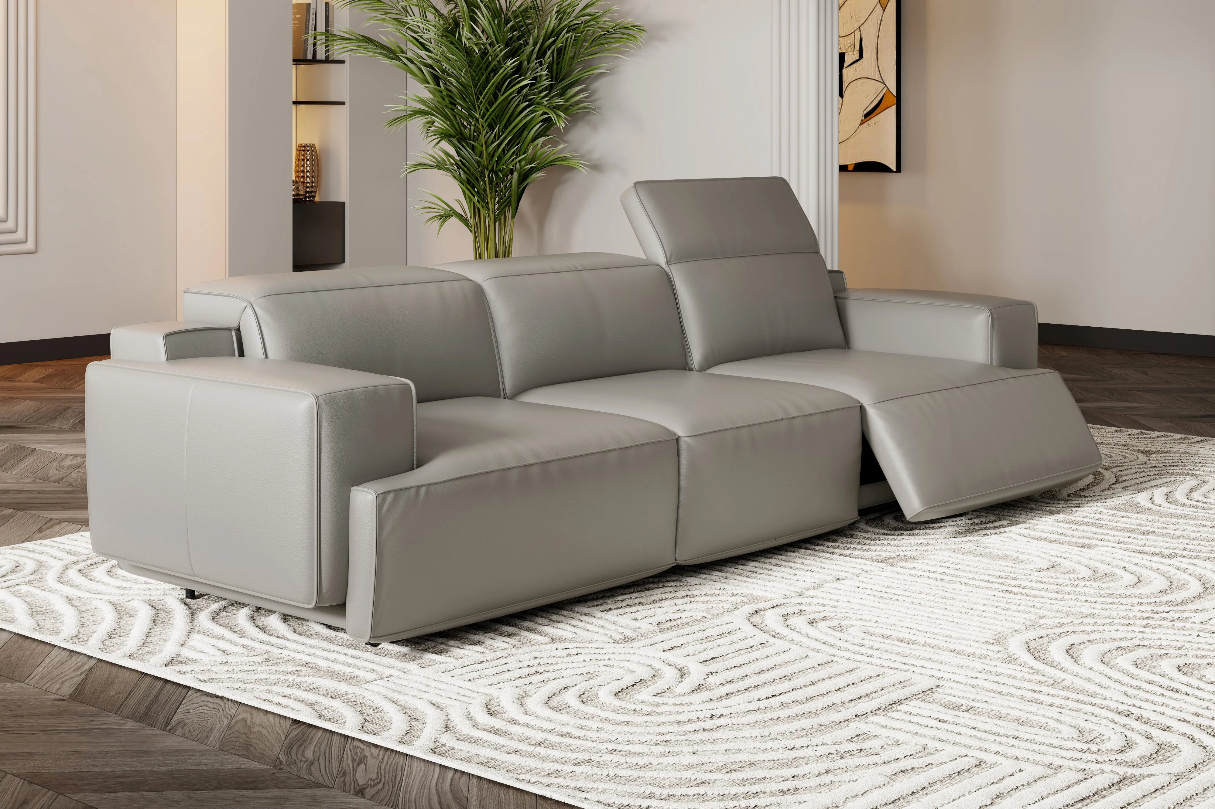 Valentina Leather Recliner Lounge - Image 57