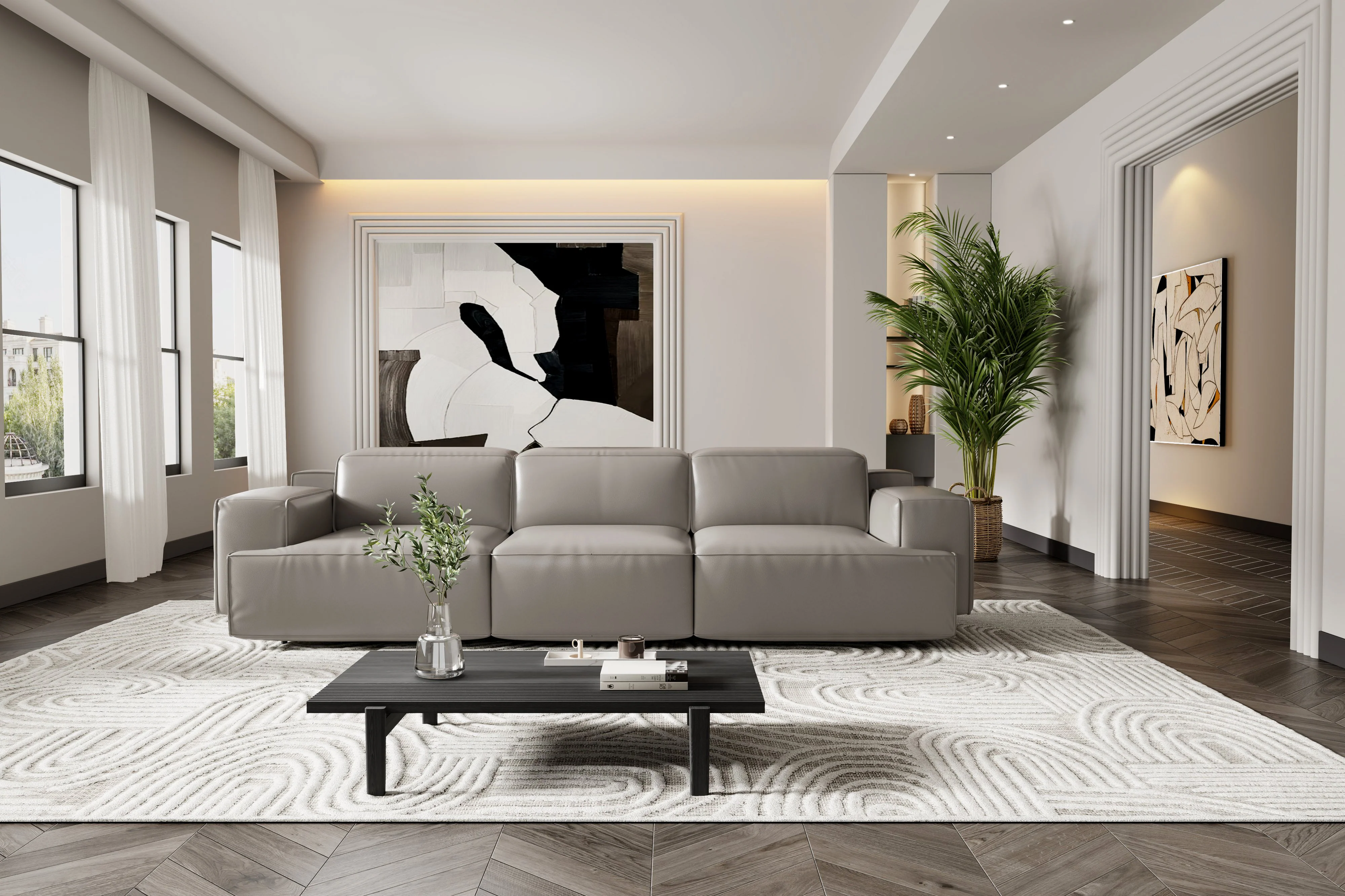 Valentina Leather Recliner Lounge - Image 59