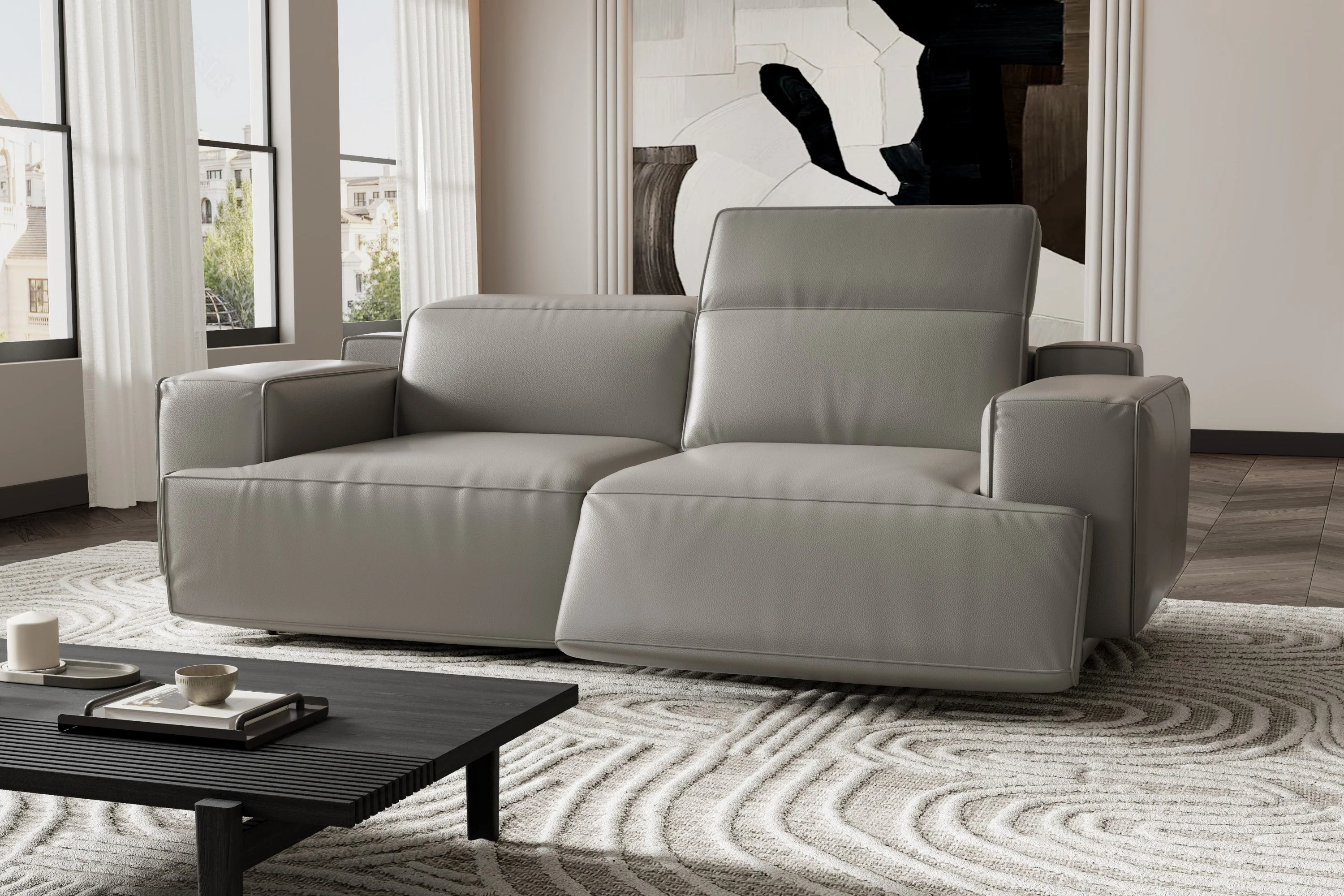 Valentina Leather Recliner Lounge - Image 65
