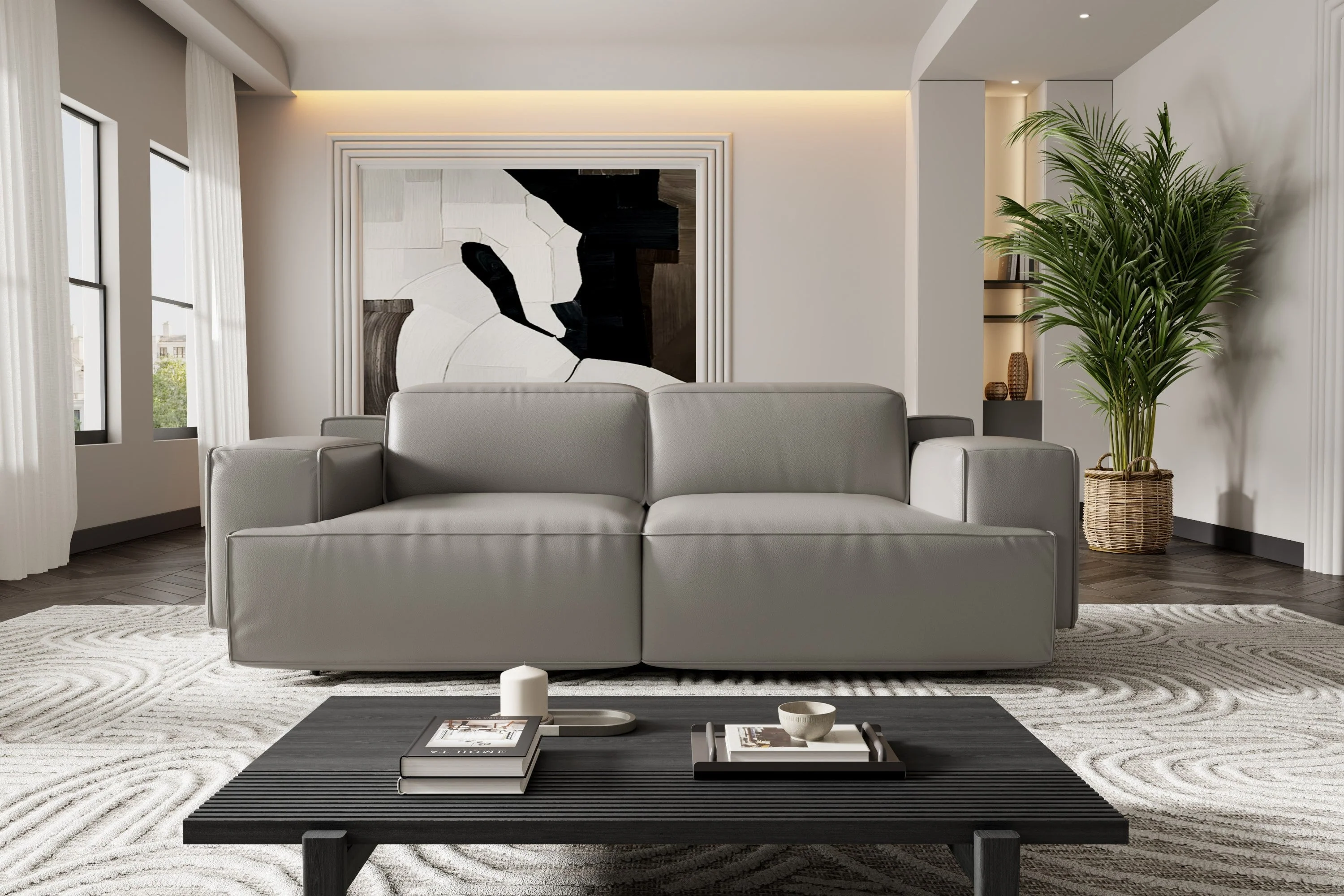 Valentina Leather Recliner Lounge - Image 67