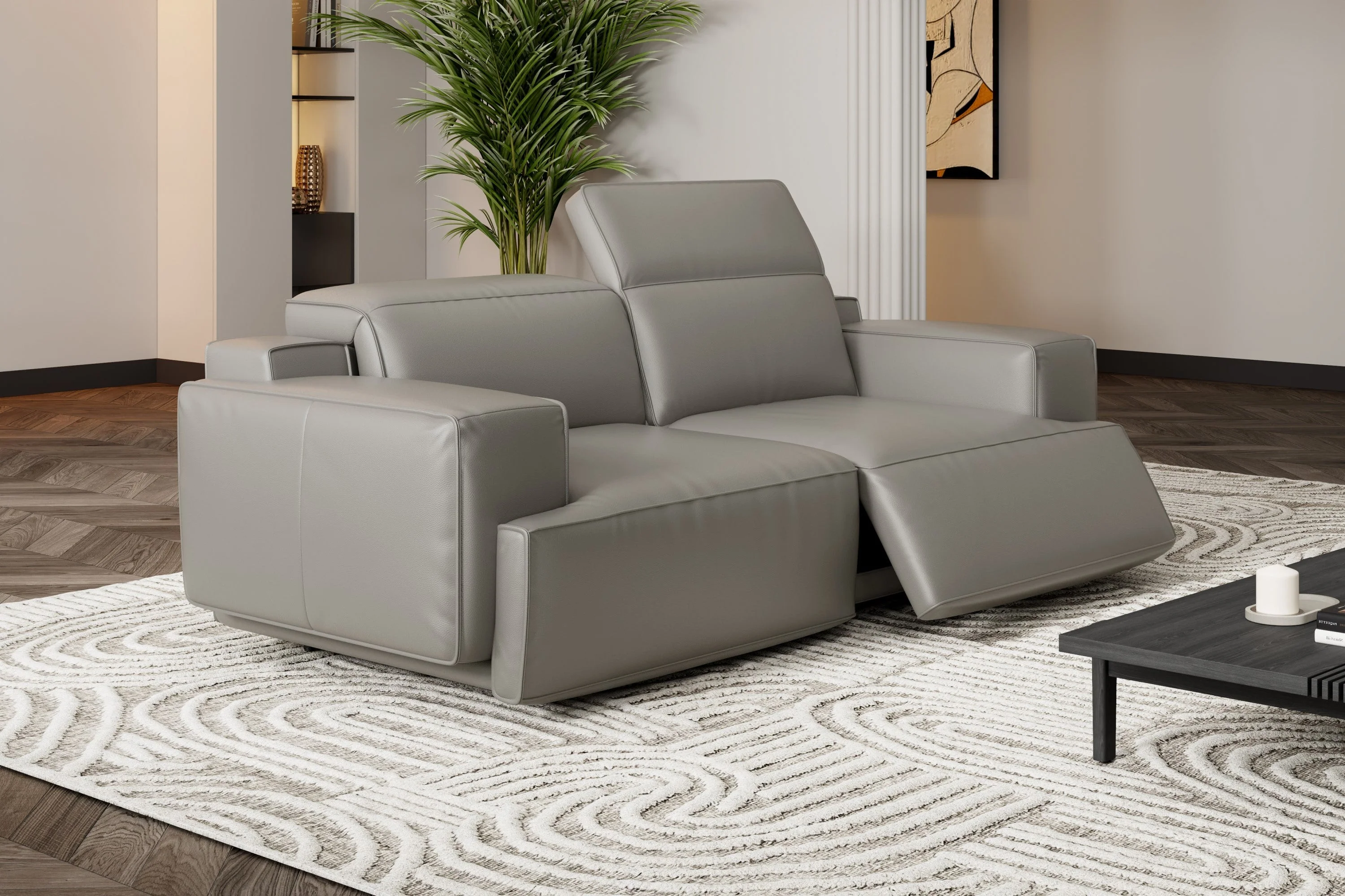 Valentina Leather Recliner Lounge - Image 68