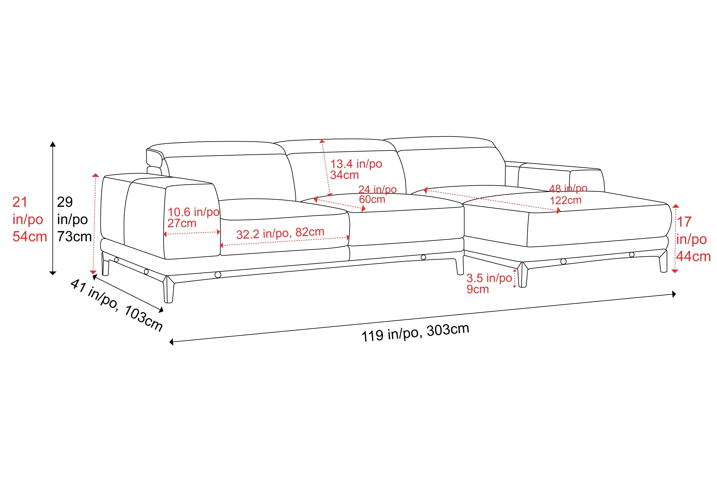 Valletta Leather Sectional Lounge - Image 15