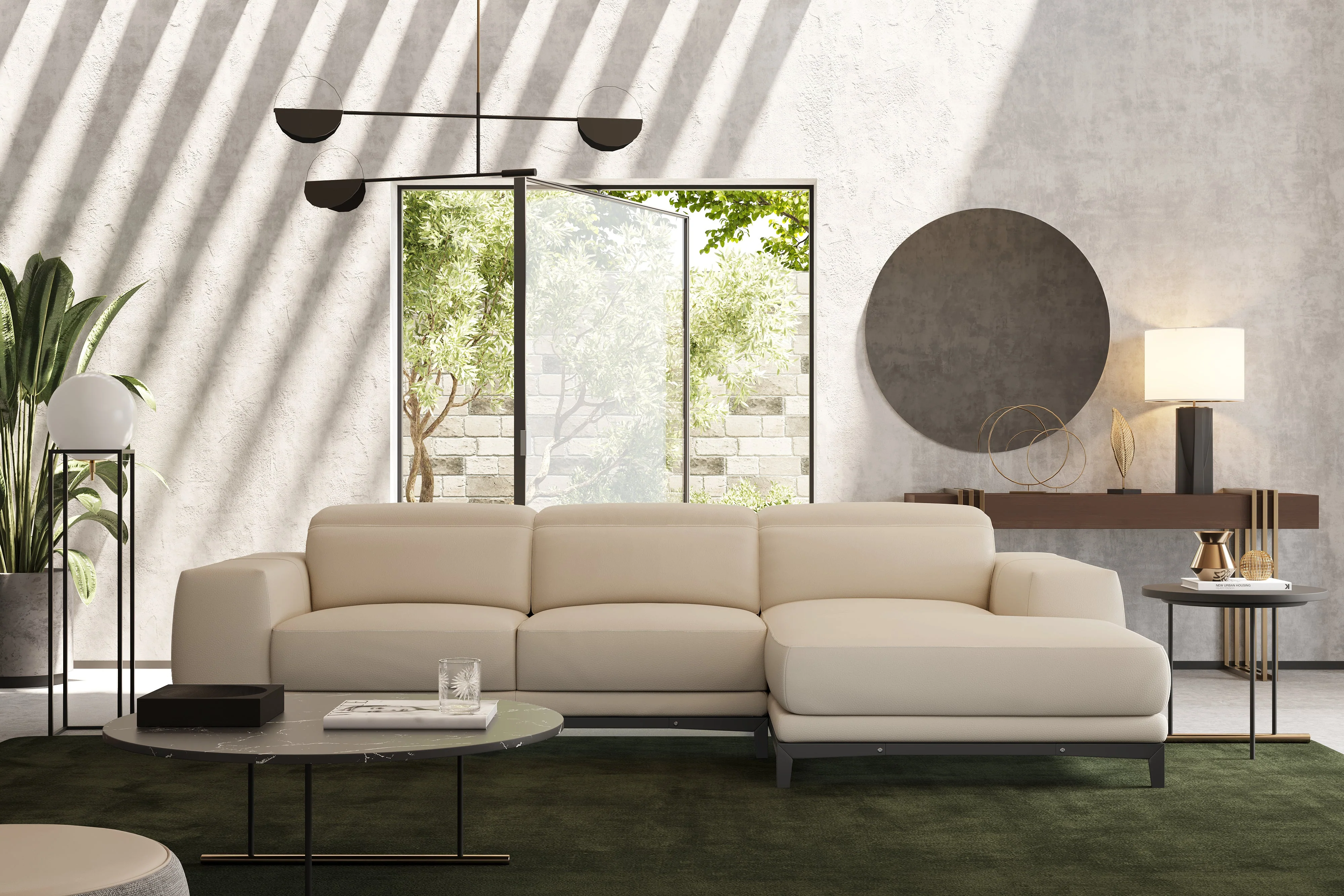 Valletta Leather Sectional Lounge - Image 16